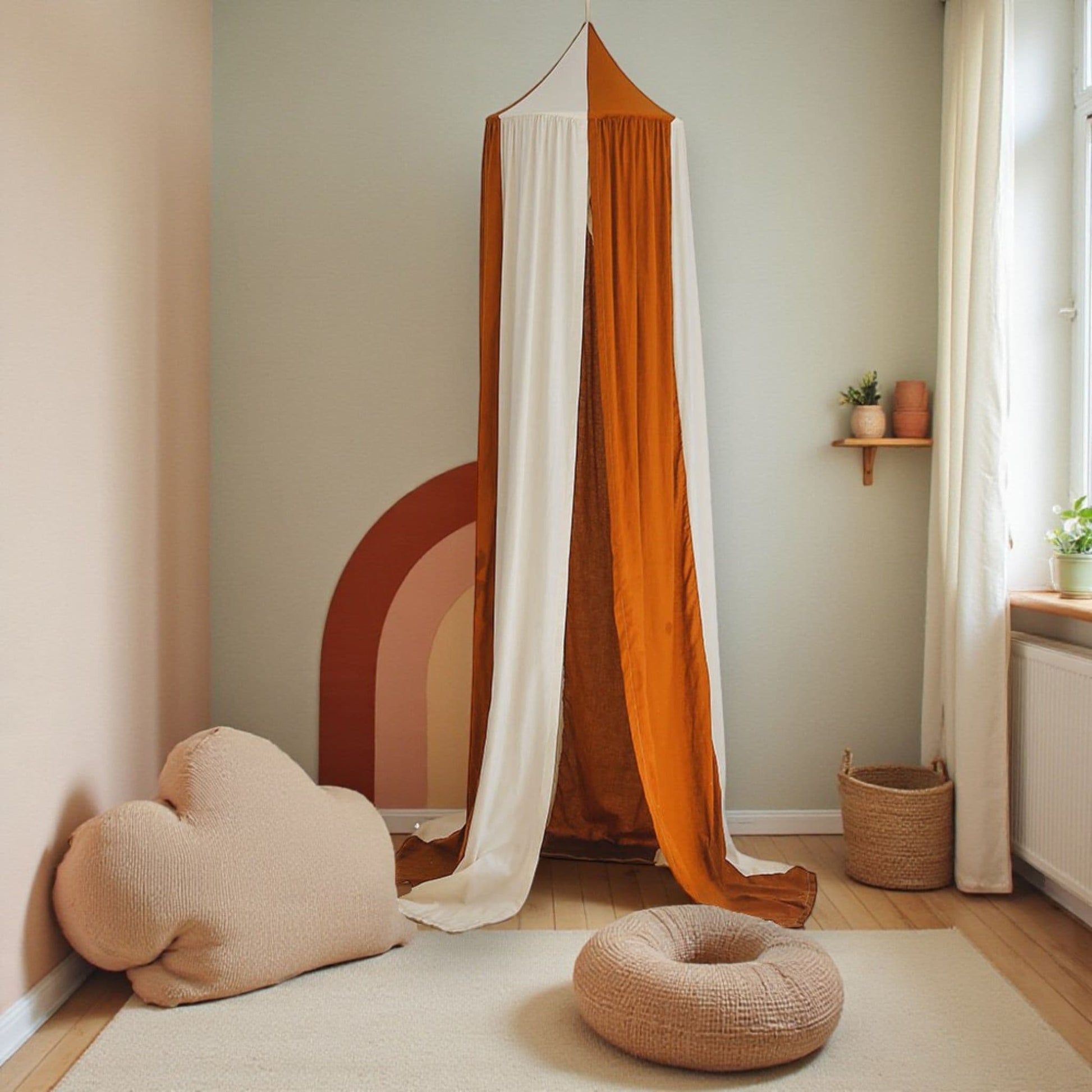 Linen Bed Canopy, Circus Linen Canopy