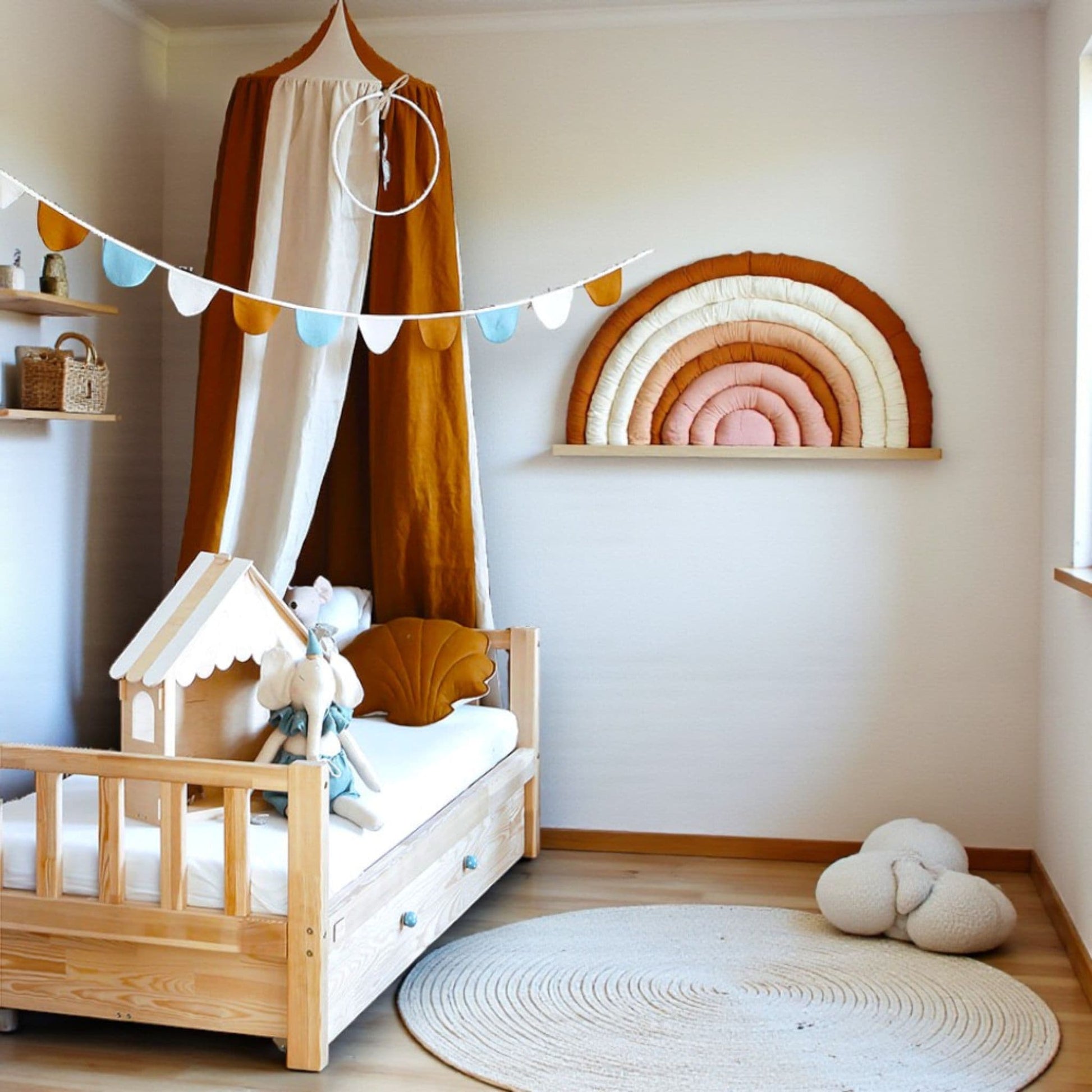 Linen Bed Canopy, Circus Linen Canopy