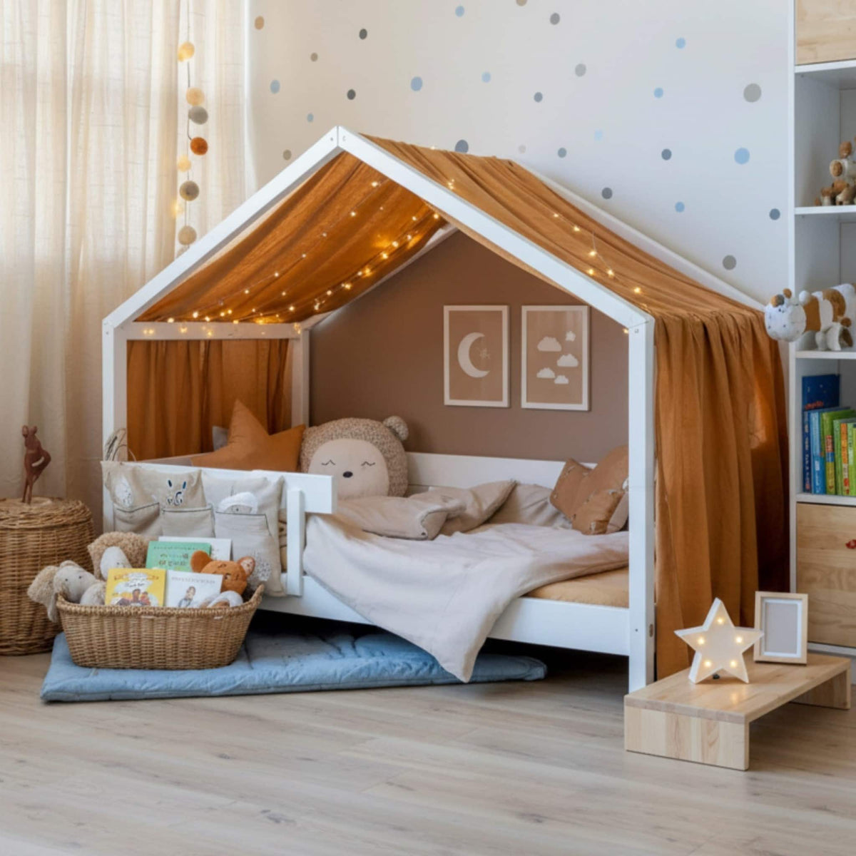 Linen Bed Canopy Curtains, Linen Bed Canopy