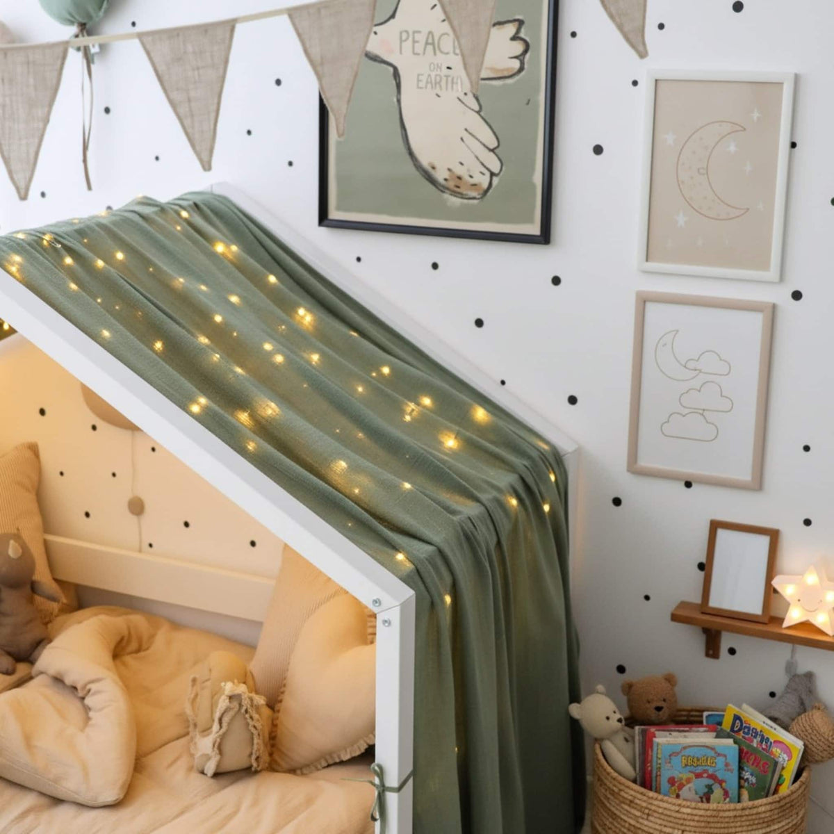 Linen Bed Canopy Curtains, Linen Bed Canopy