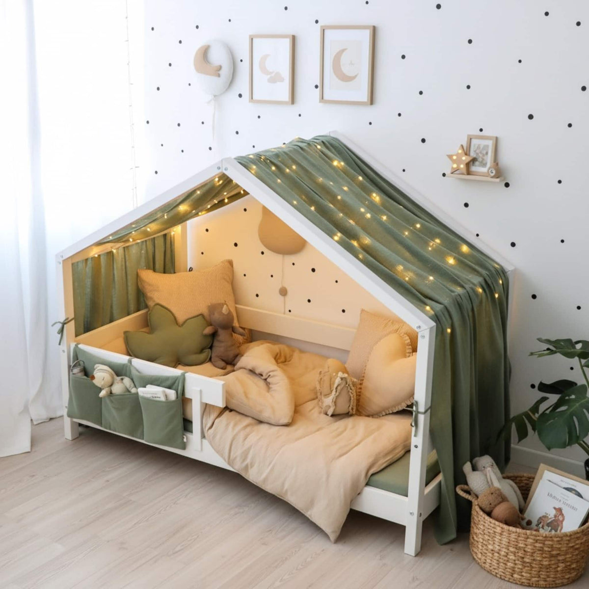 Linen Bed Canopy Curtains, Linen Bed Canopy