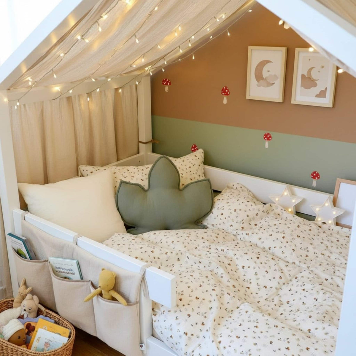Linen Bed Canopy Curtains, Linen Bed Canopy