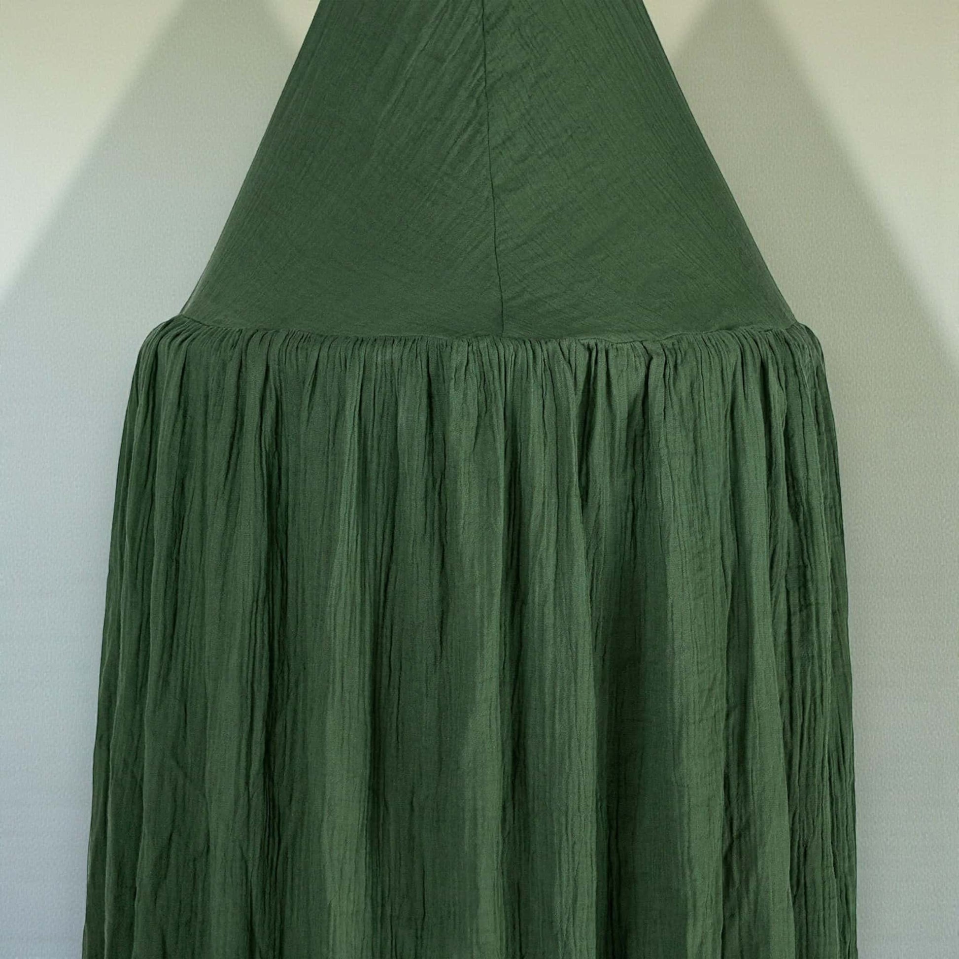 Linen Bed Canopy, Green Linen Canopy