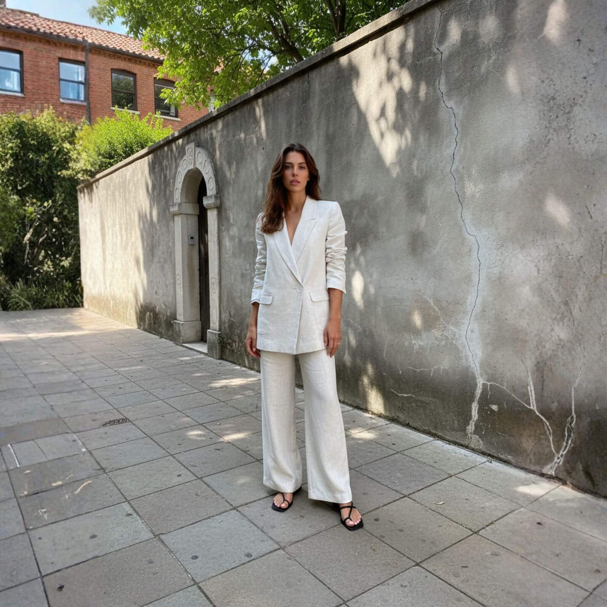 Linen Blazer Women, Single Breasted Blazer