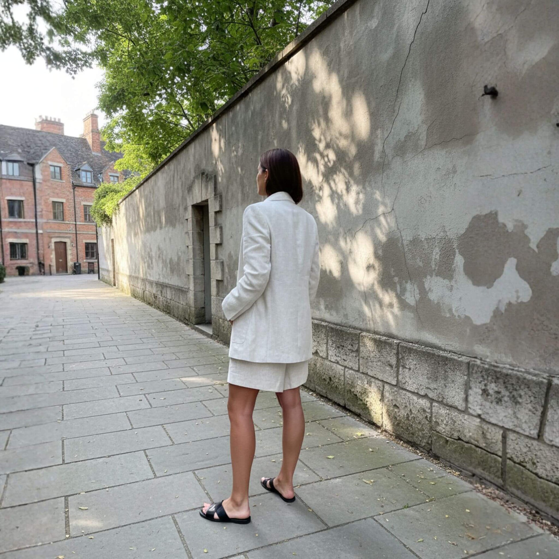 Linen Blazer Women, Single Breasted Blazer