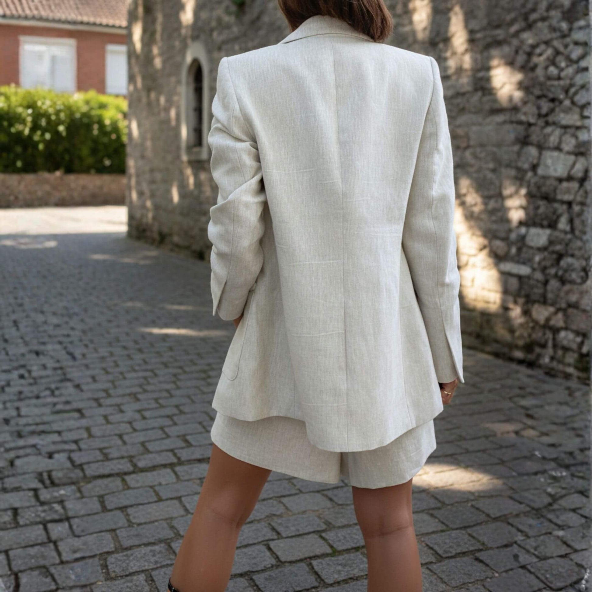 Linen Blazer Women, Single Breasted Blazer