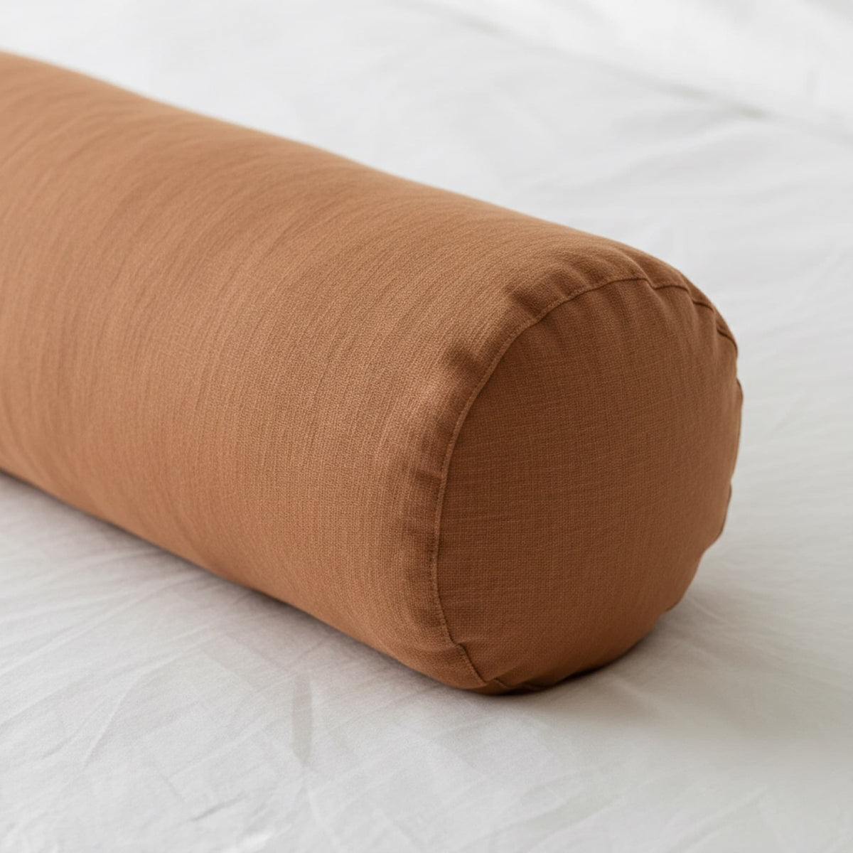 Linen Bolster Pillow Cover With Zipper, Linen Bolster Cover