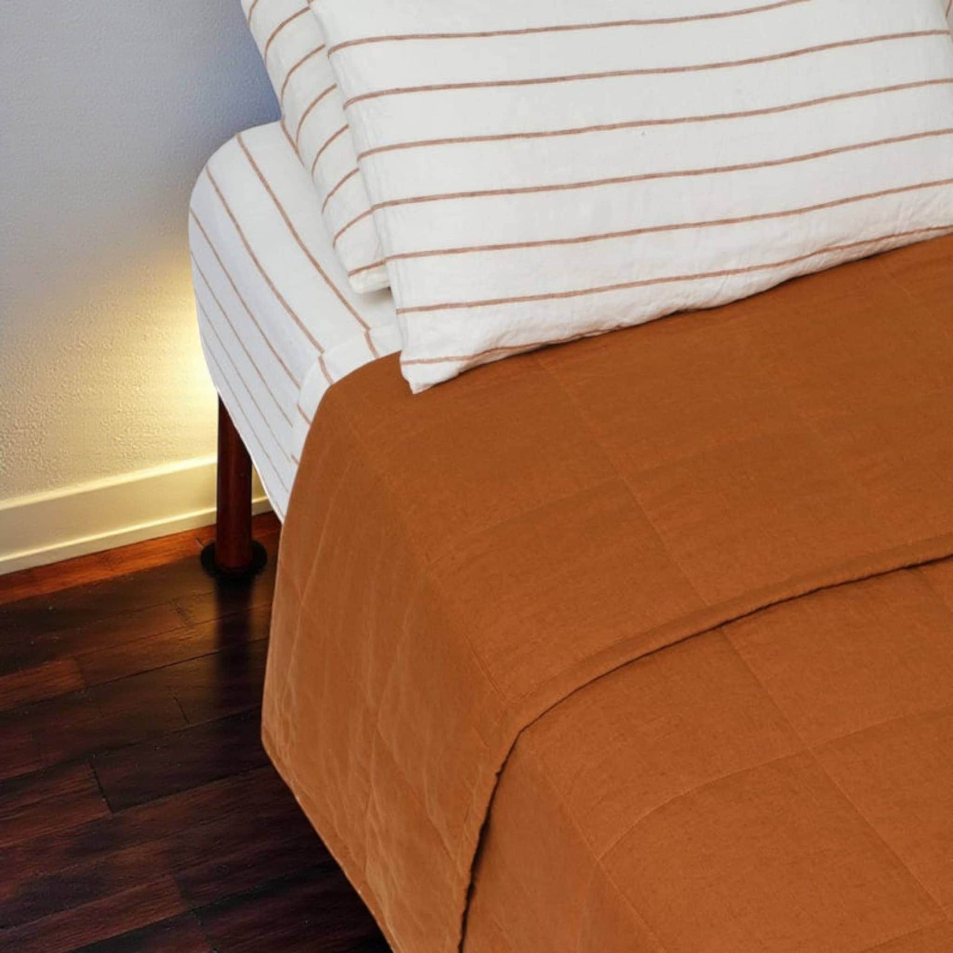 Linen Box Quilt, Lightweight Quilted Blanket