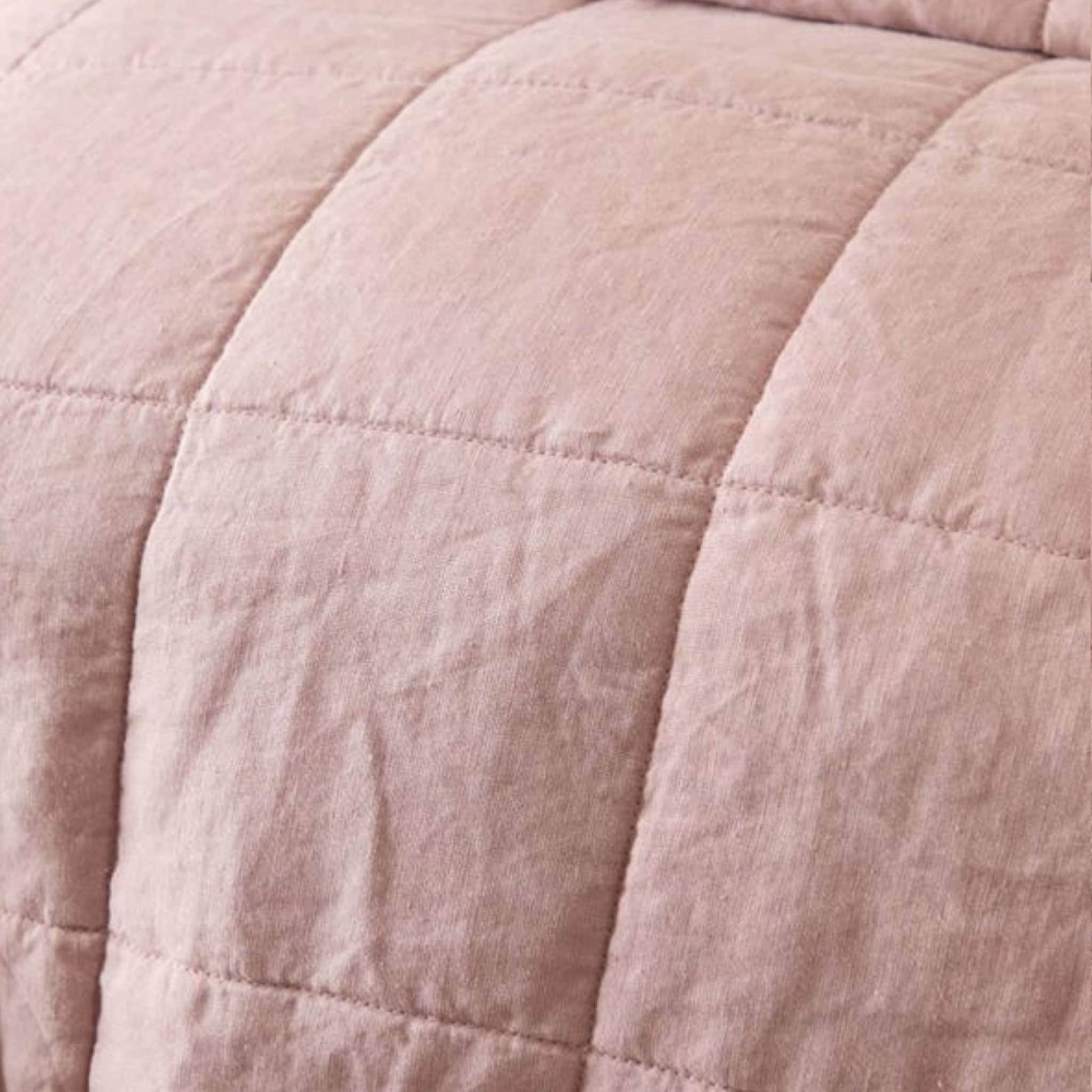 Linen Box Quilt, Lightweight Quilted Blanket