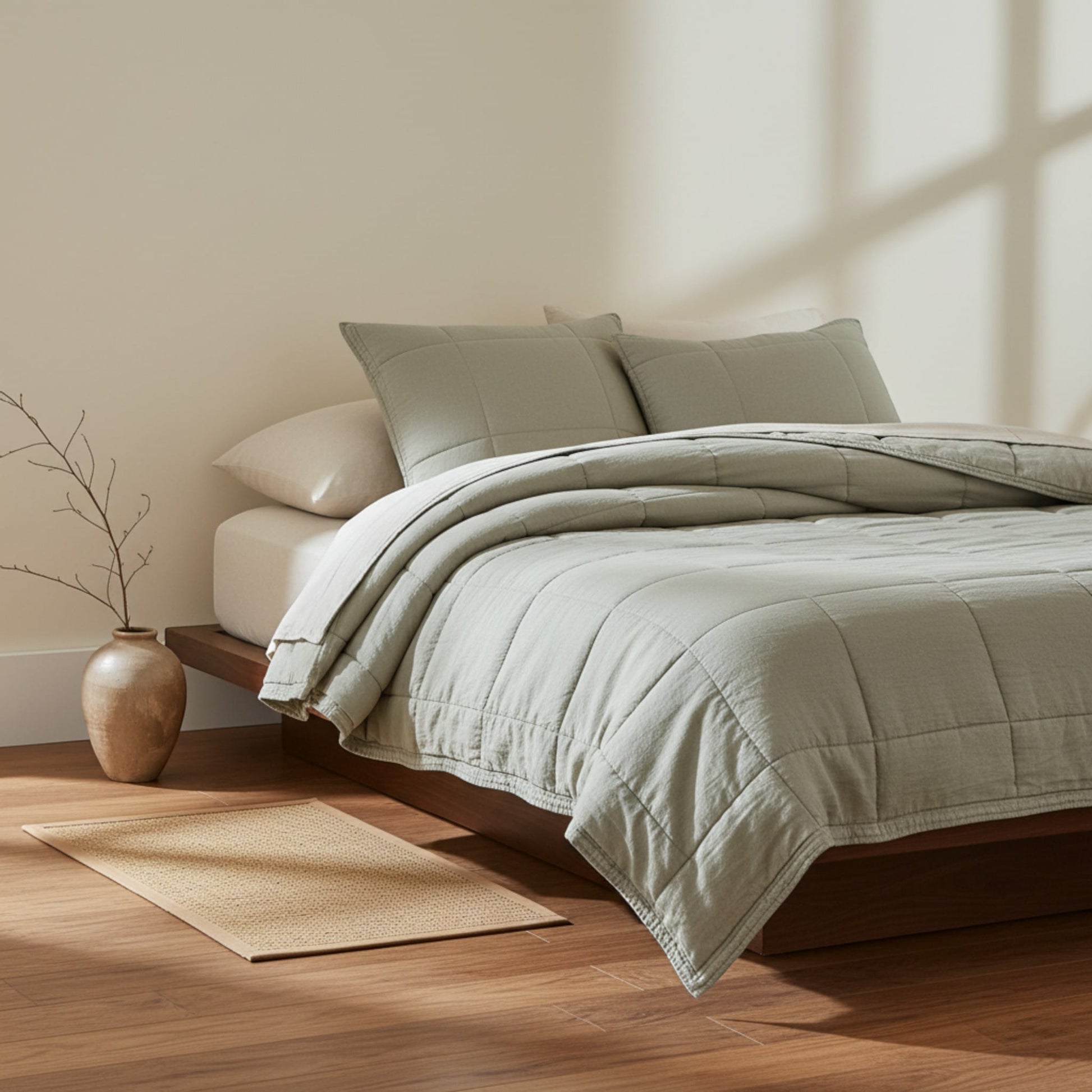 Linen Box Quilt, Linen Bed Quilt