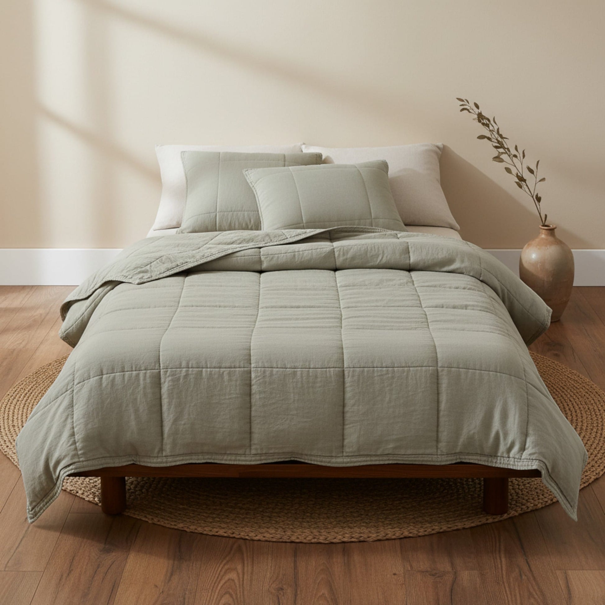 Linen Box Quilt, Linen Bed Quilt