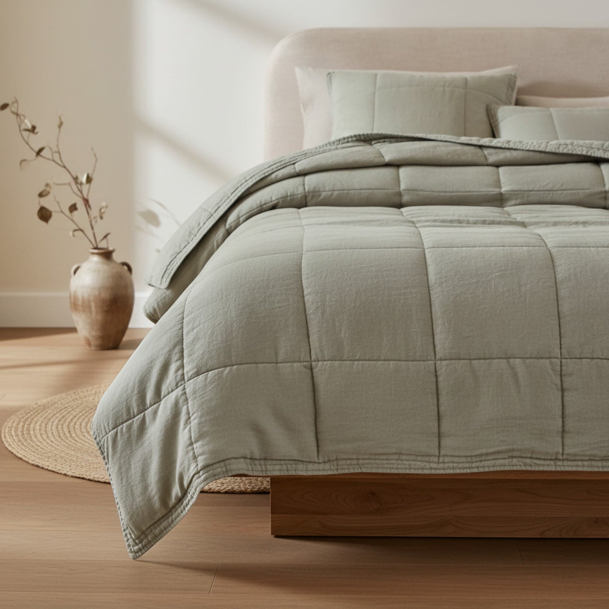 Linen Box Quilt, Linen Bed Quilt