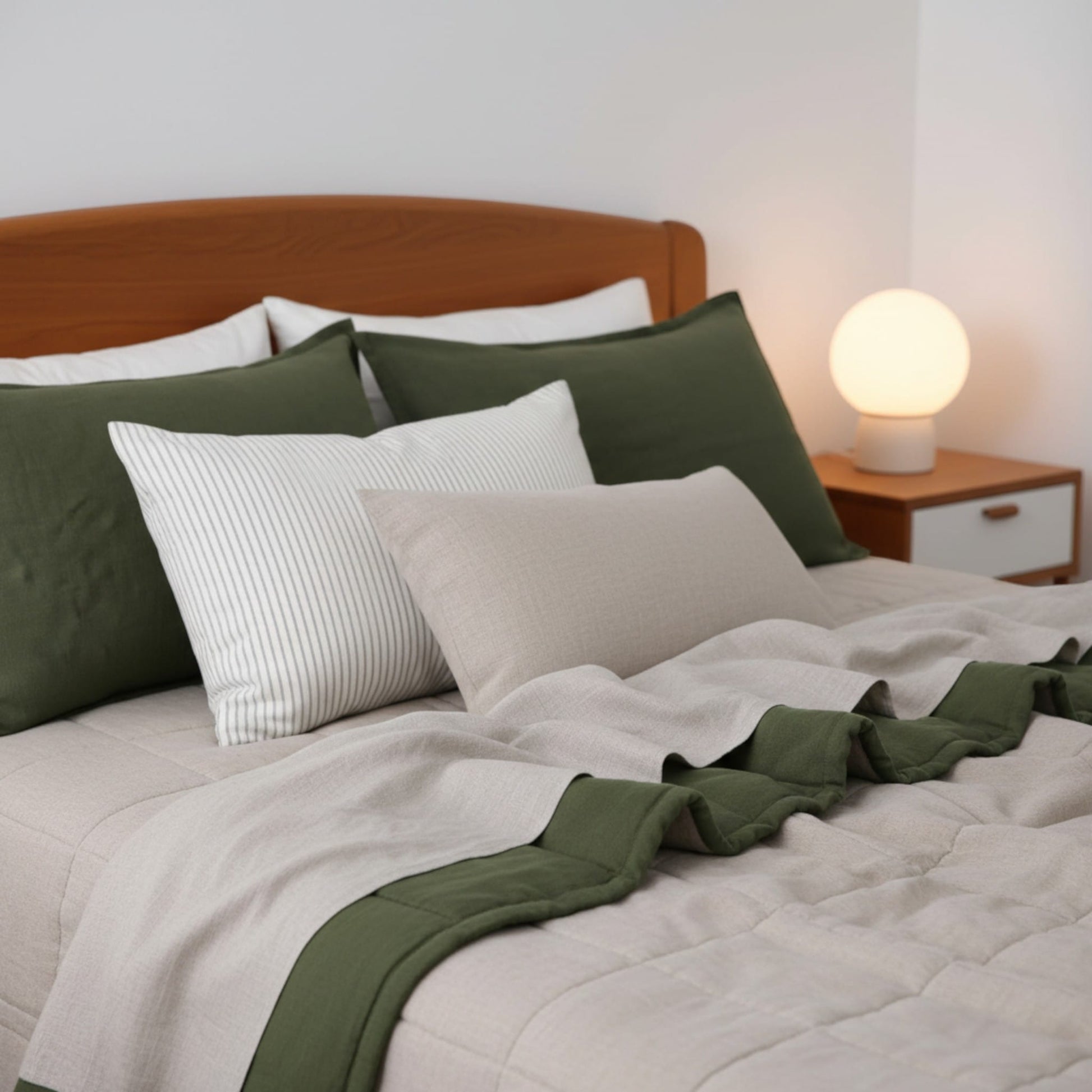 Linen Box Quilt, Two Sided Blanket