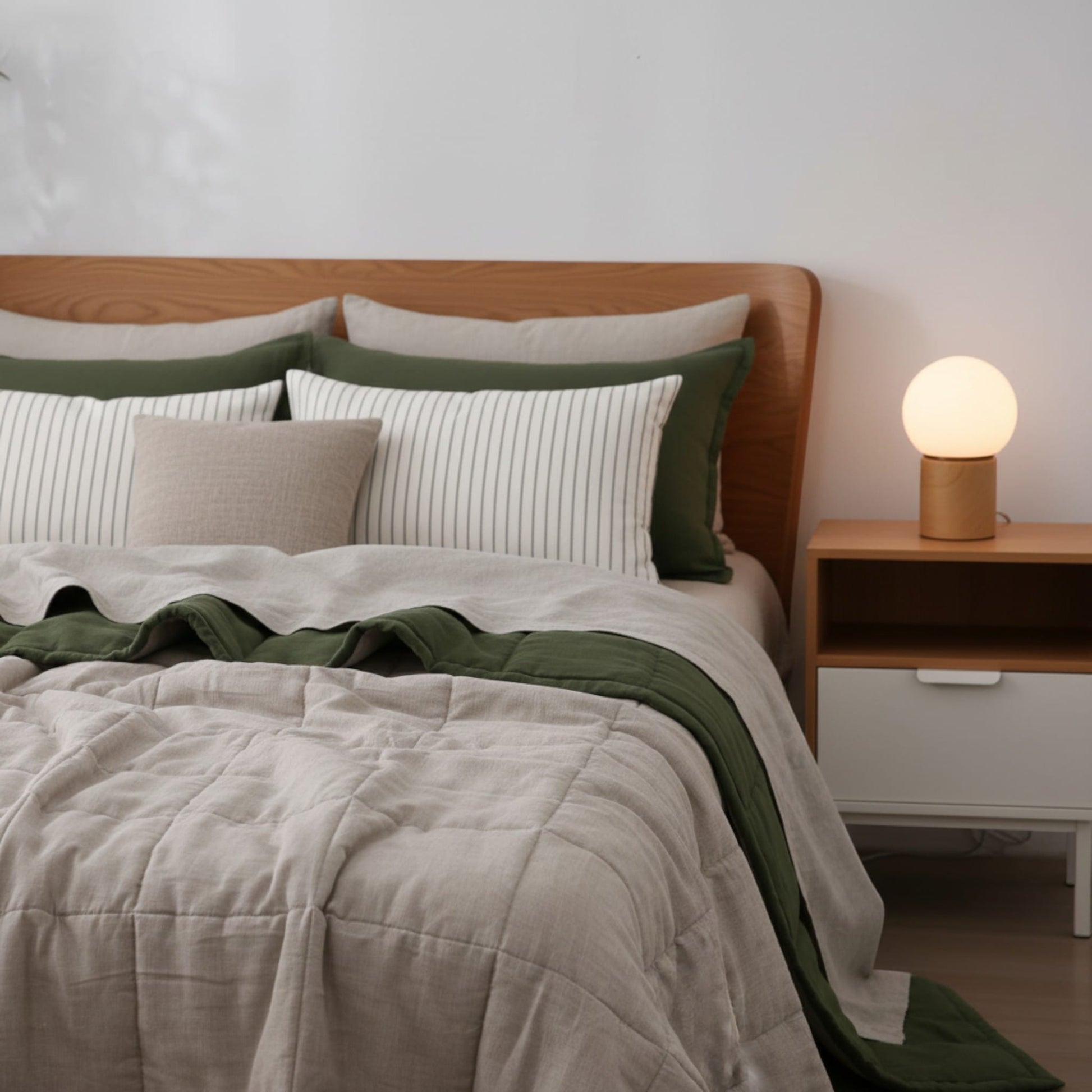 Linen Box Quilt, Two Sided Blanket