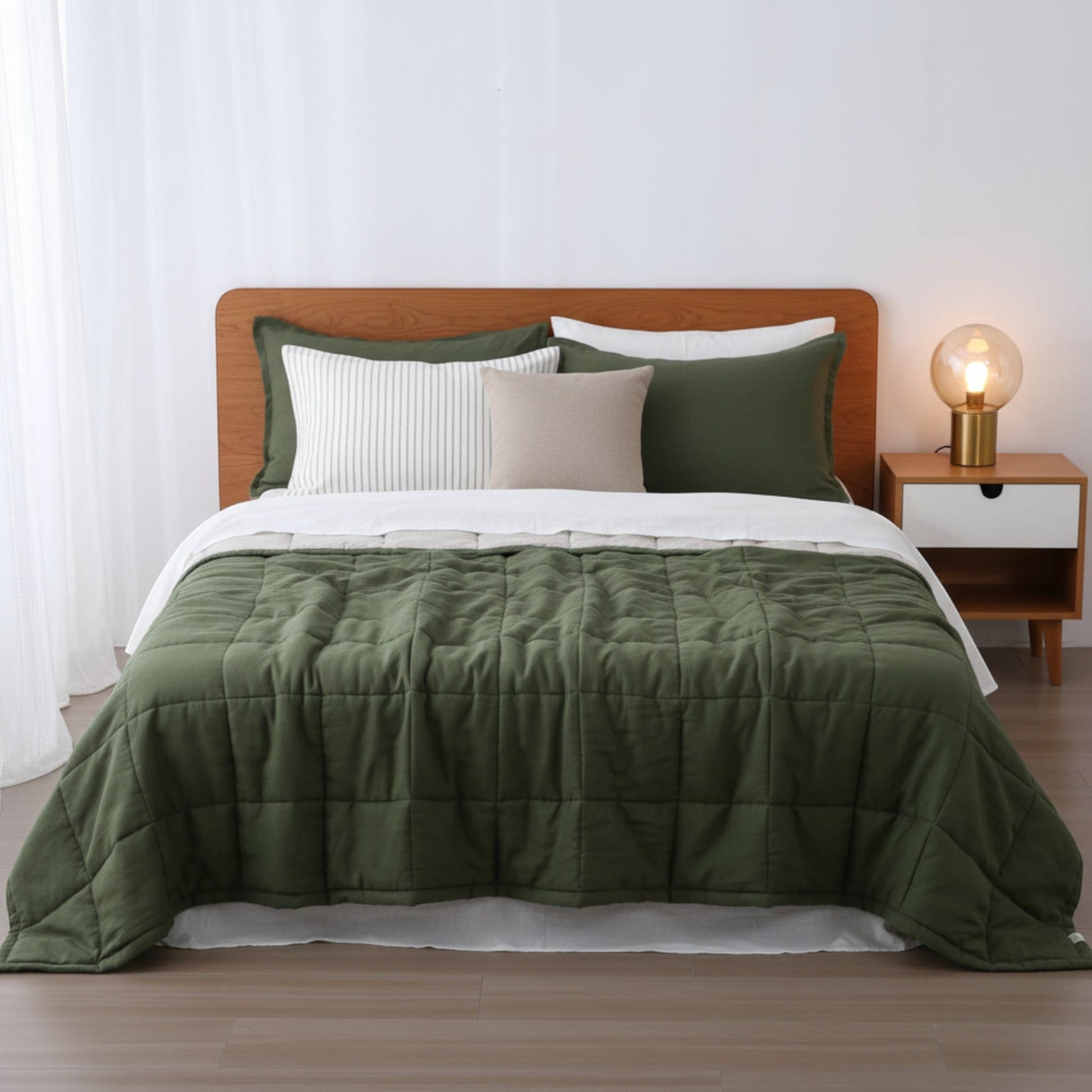 Linen Box Quilt, Two Sided Blanket