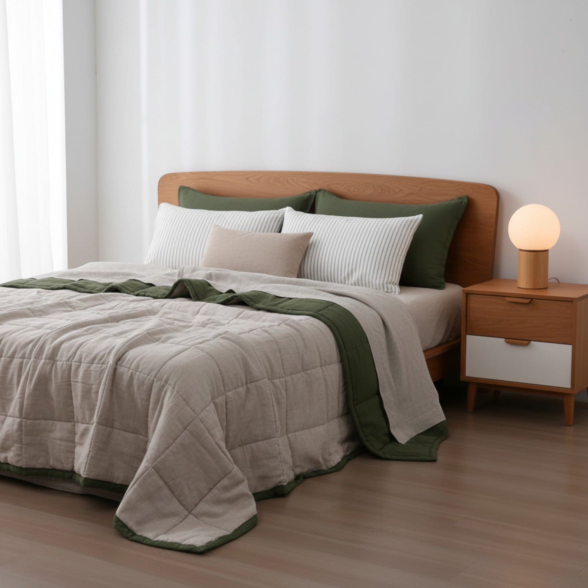 Linen Box Quilt, Two Sided Blanket