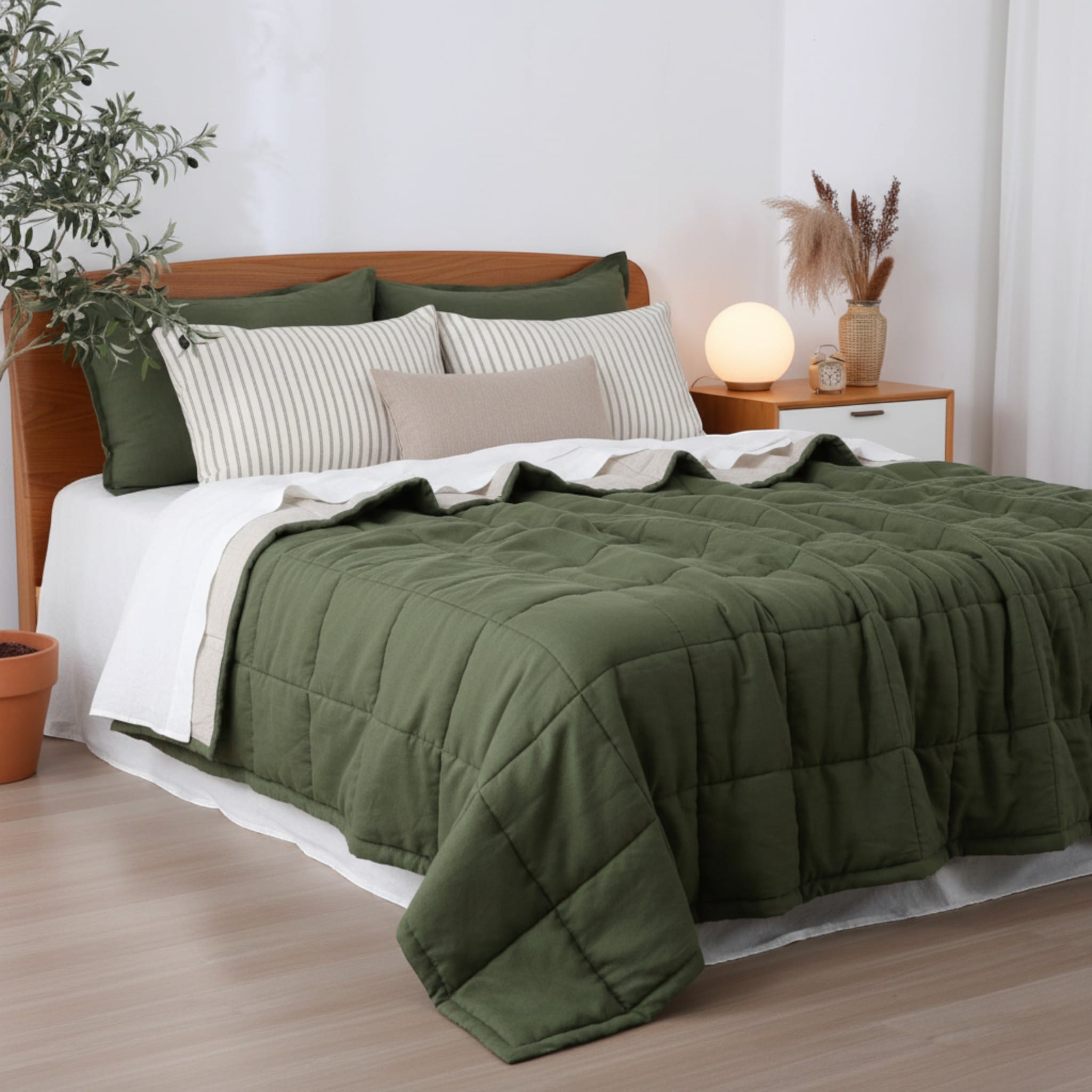 Linen Box Quilt, Two Sided Blanket