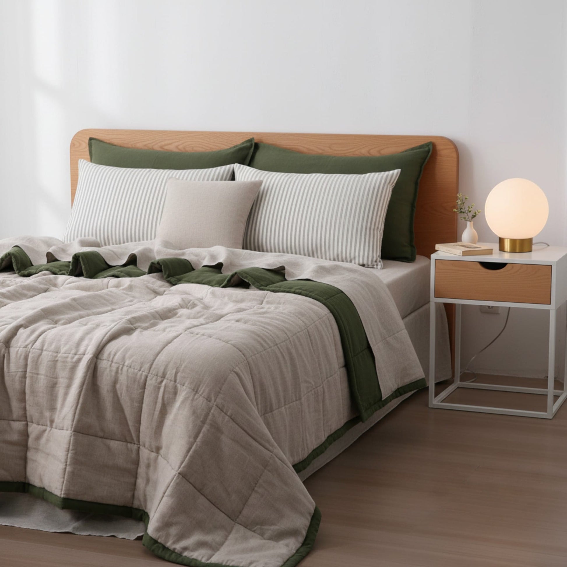 Linen Box Quilt, Two Sided Blanket