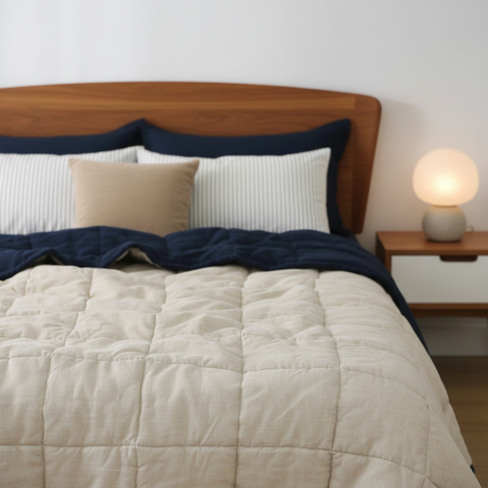 Linen Box Quilt, Two Sided Blanket