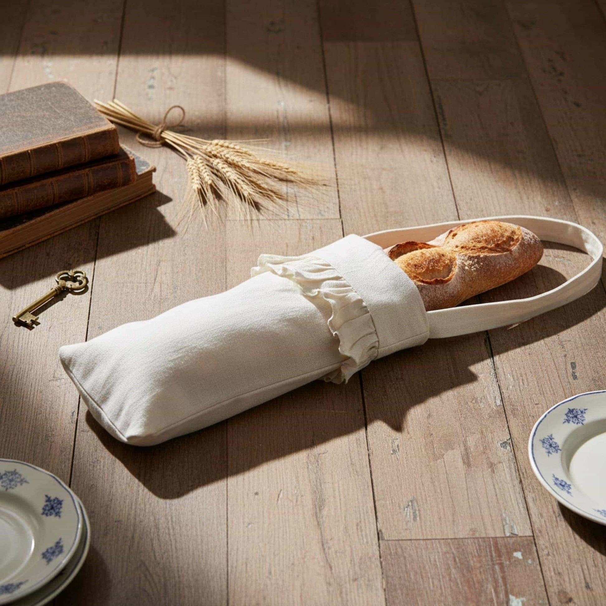 Linen Bread Bag, Ruffle Linen Bag For Bread