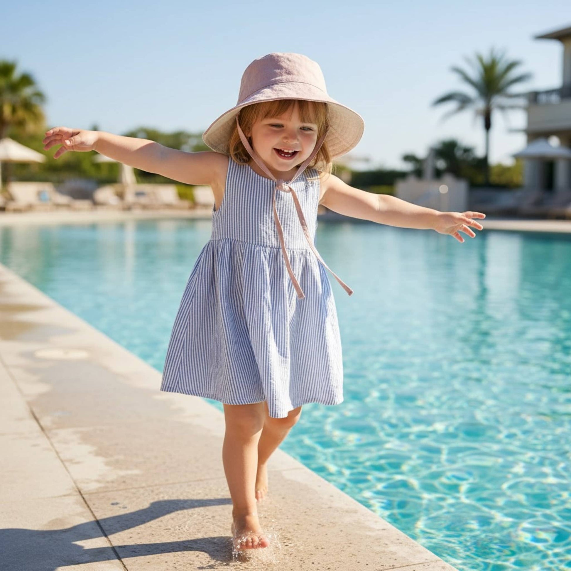 Linen Bucket Hat, Baby Sun Hat