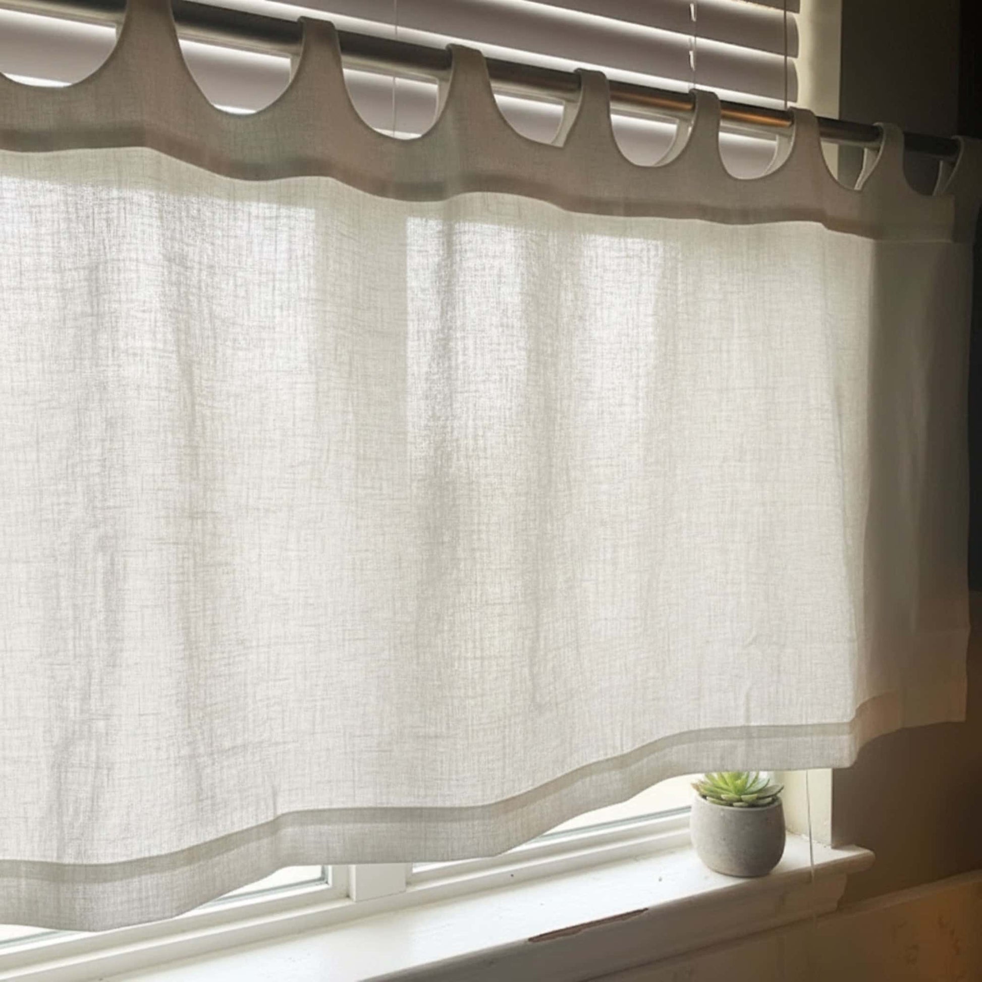 Linen Cafe Curtain, Linen Tab Top Curtains