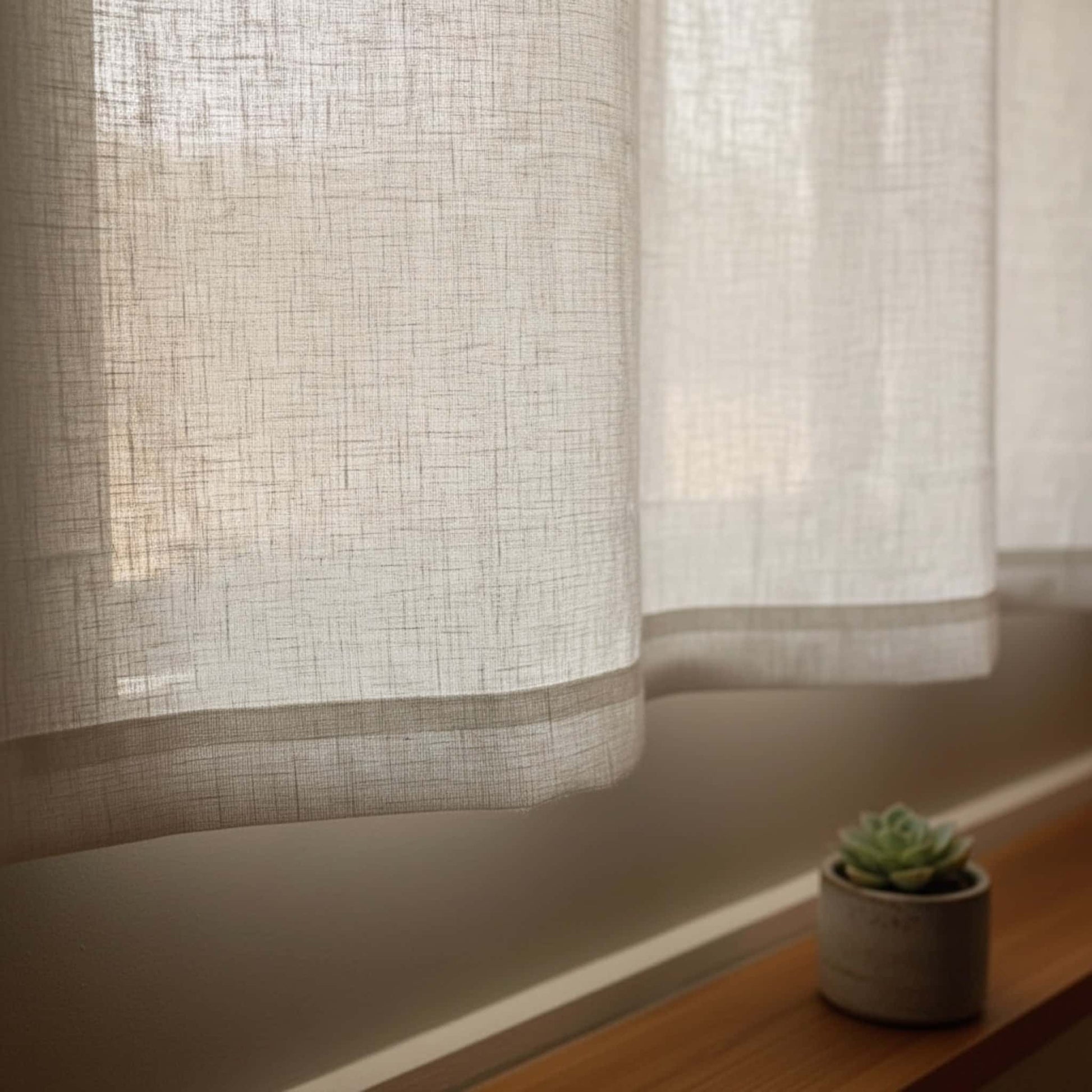 Linen Cafe Curtain, Linen Tab Top Curtains