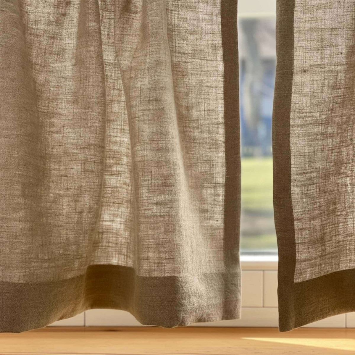Linen Cafe Curtains For Kitchen​, Kitchen Window Curtains