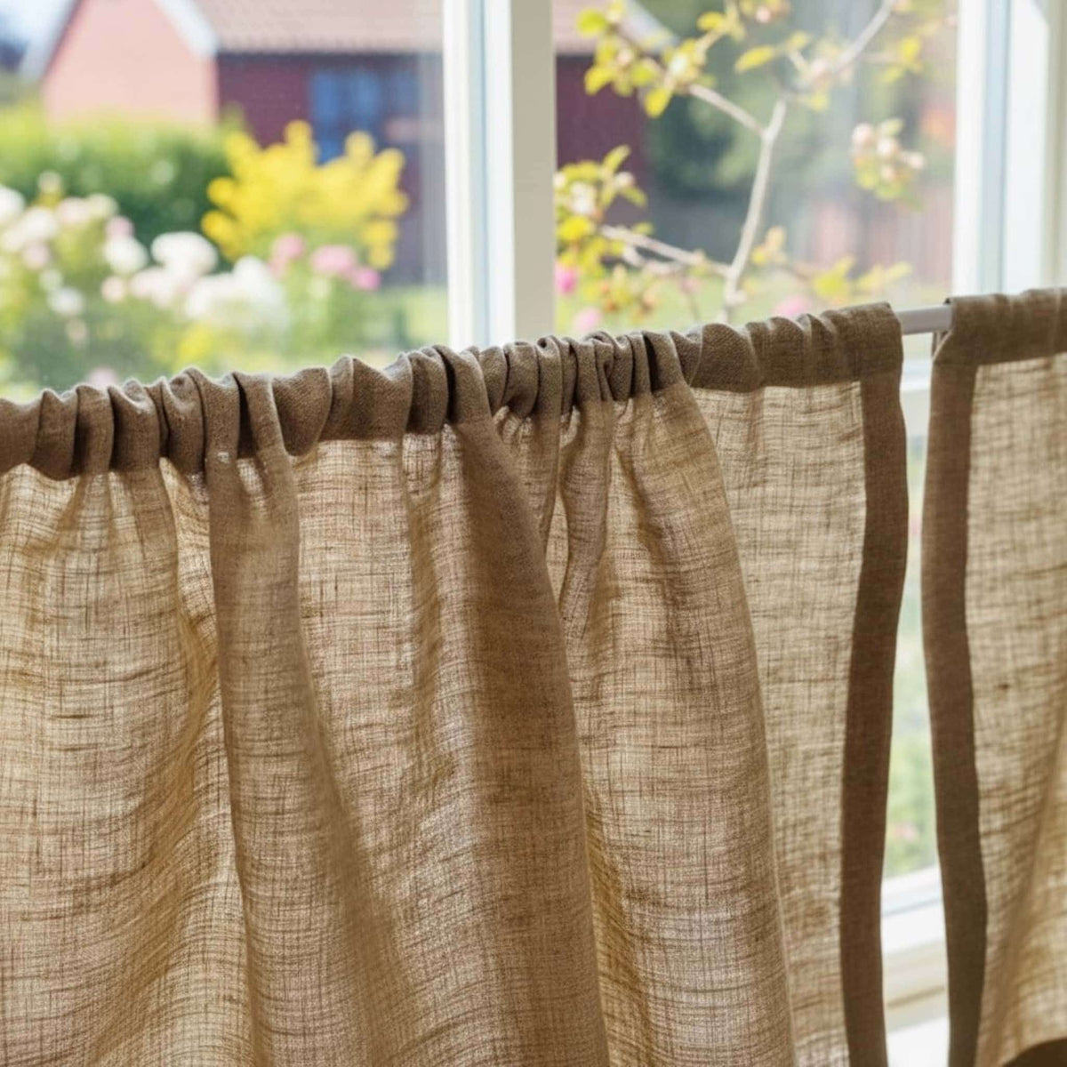 Linen Cafe Curtains For Kitchen​, Kitchen Window Curtains