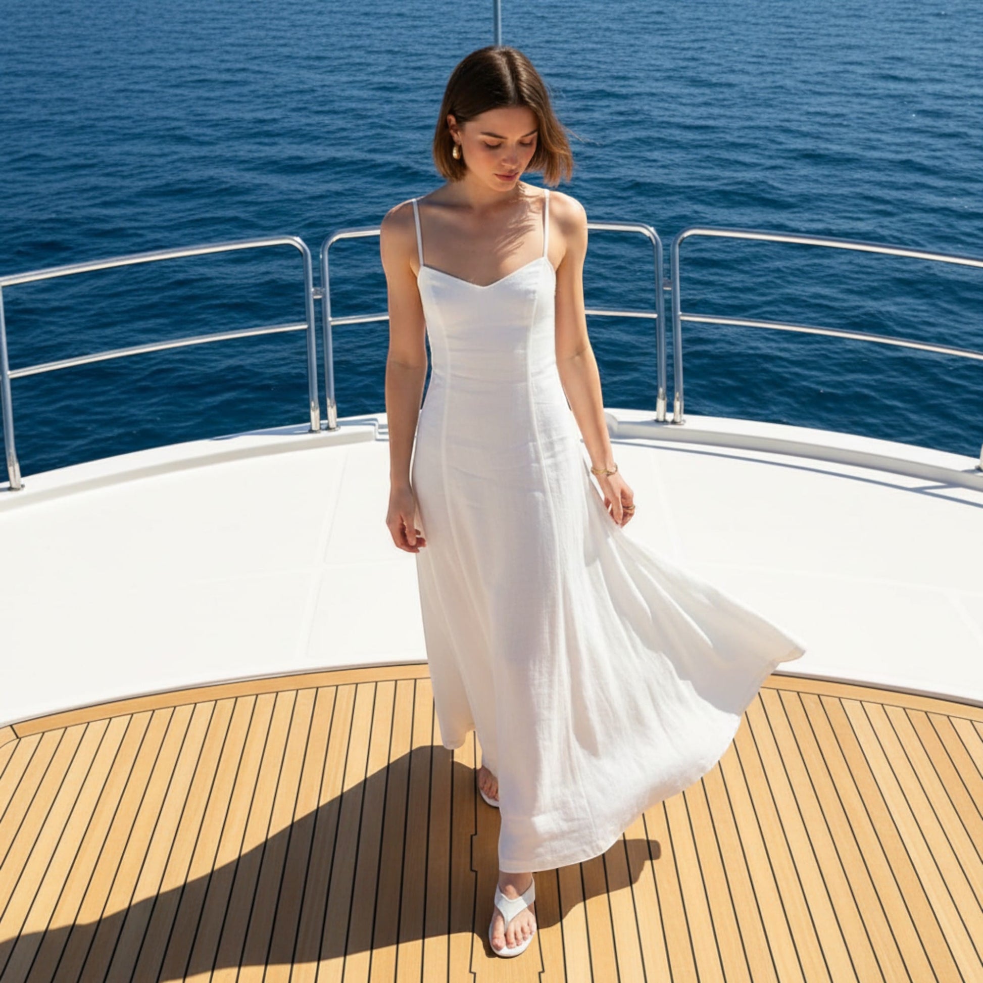 Linen Cami Maxi Dress, Summer Linen Dress