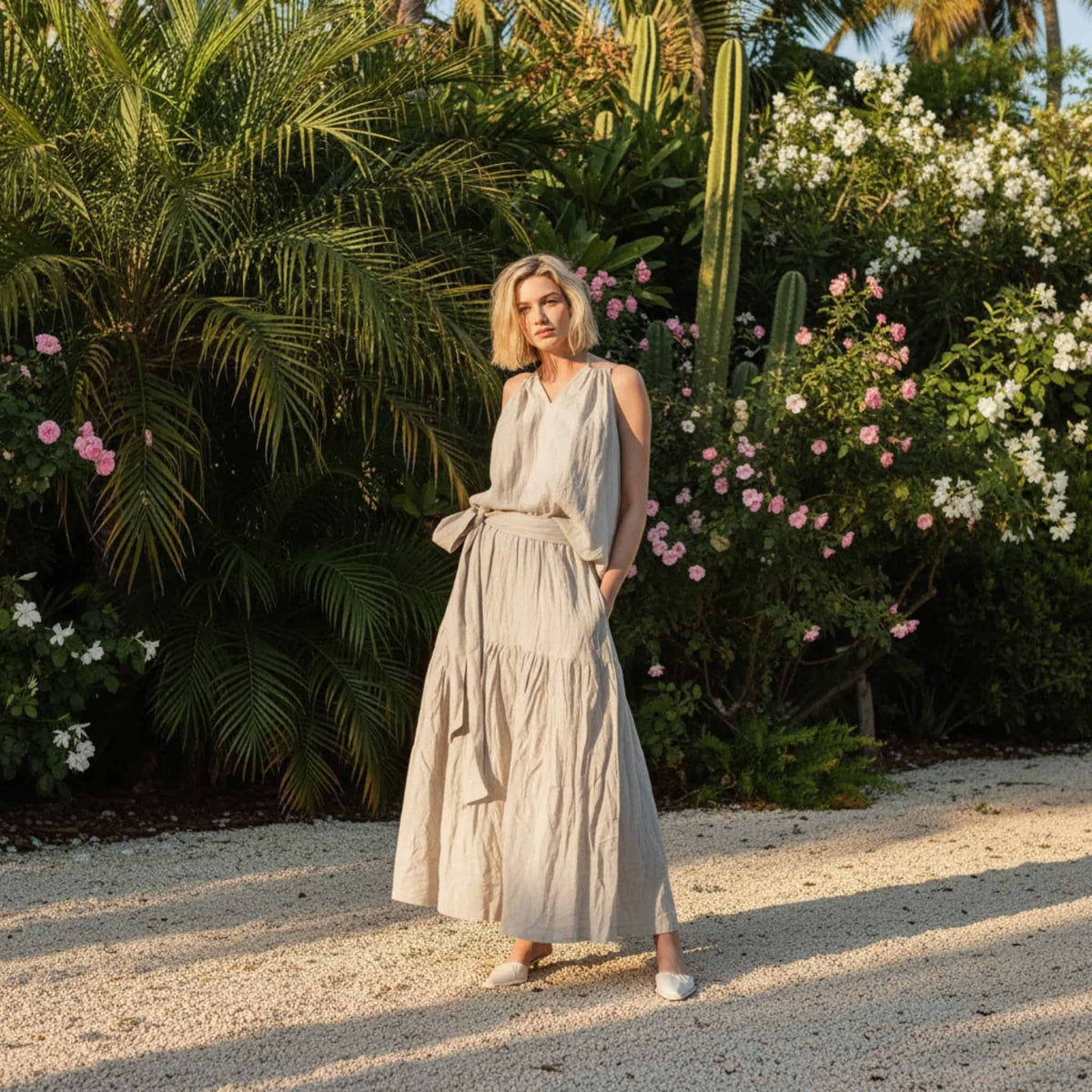 Linen Cami Top, Sleeveless Linen Top