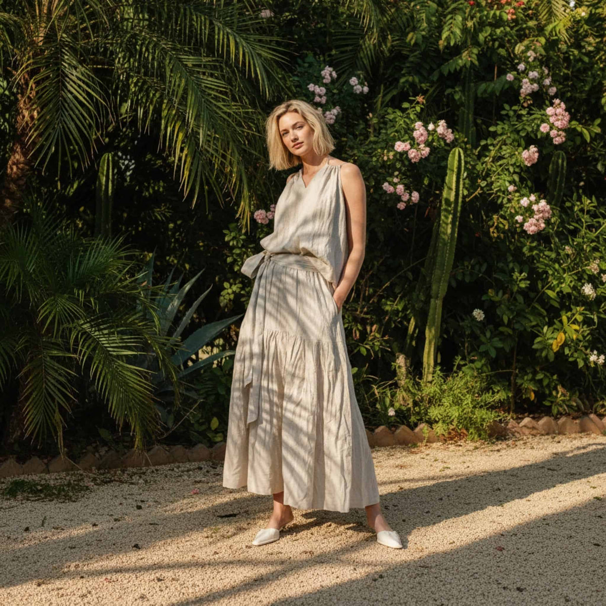 Linen Cami Top, Sleeveless Linen Top
