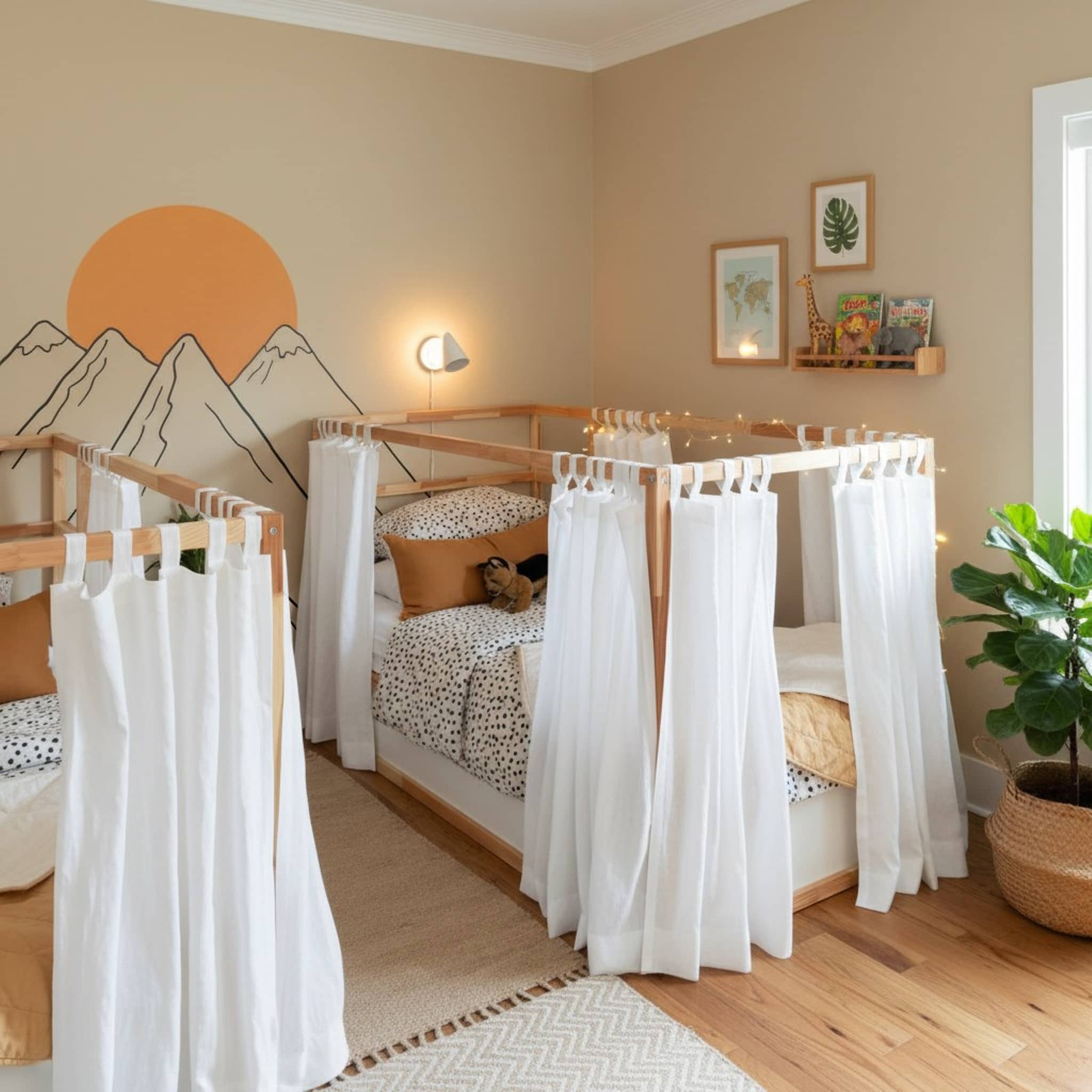 Linen Canopy Bed Curtains, Bed Canopy Curtains