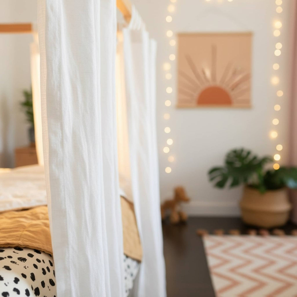 Linen Canopy Bed Curtains, Bed Canopy Curtains