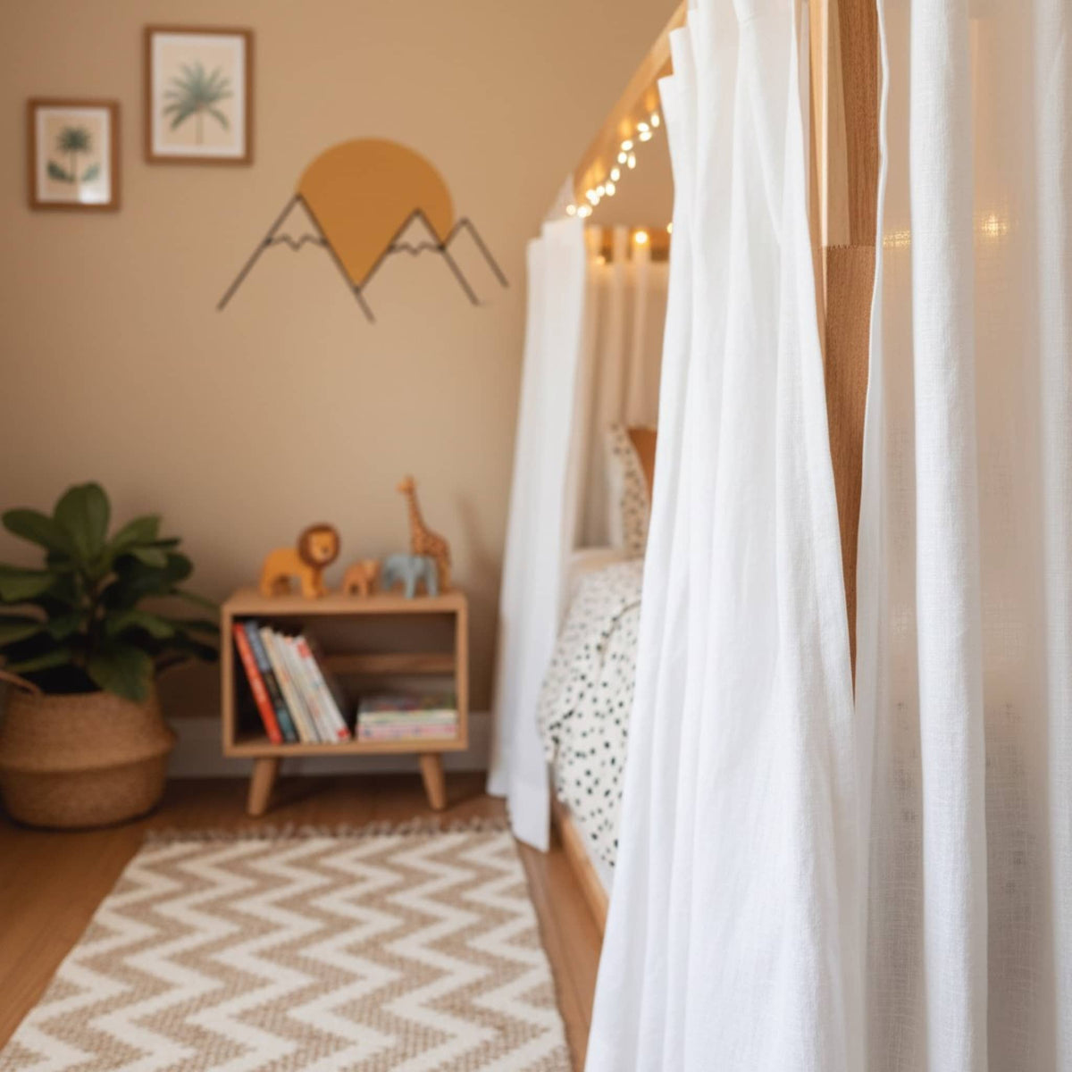 Linen Canopy Bed Curtains, Bed Canopy Curtains