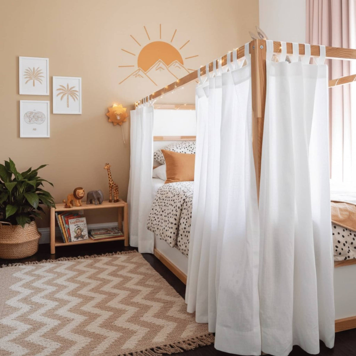 Linen Canopy Bed Curtains, Bed Canopy Curtains