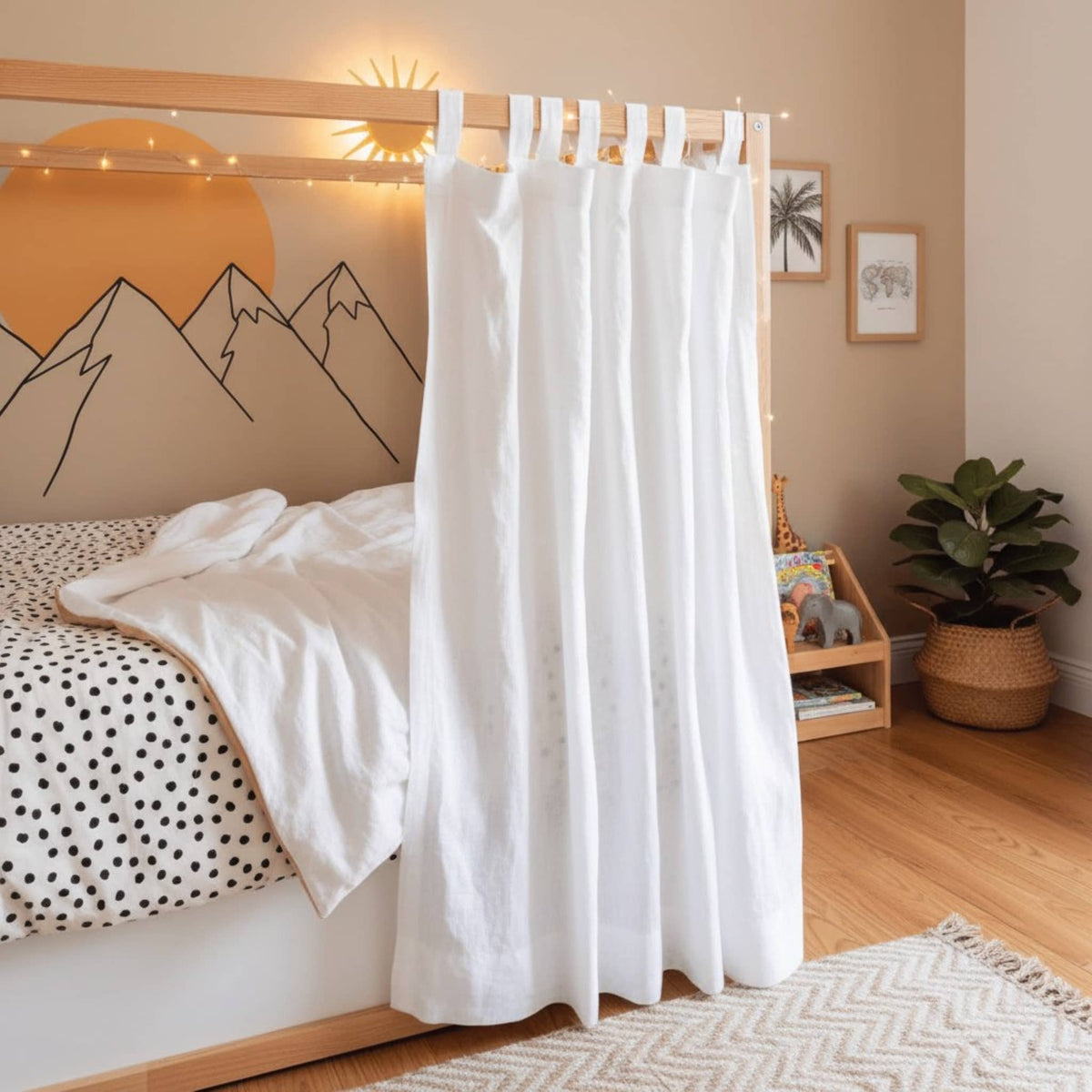 Linen Canopy Bed Curtains, Bed Canopy Curtains