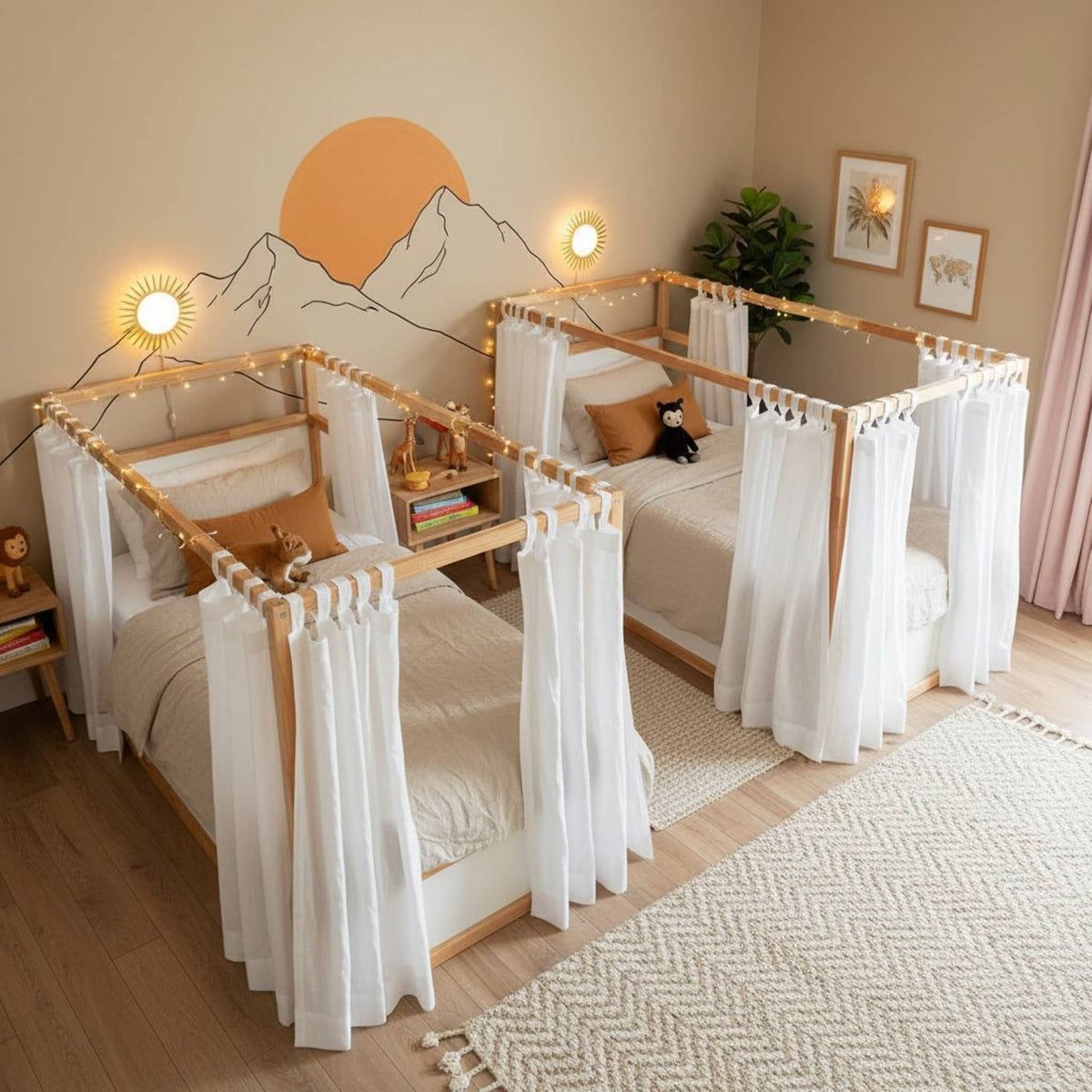 Linen Canopy Bed Curtains, Bed Canopy Curtains