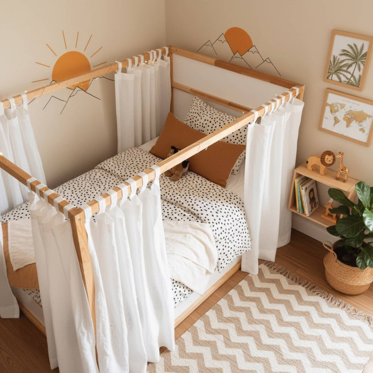 Linen Canopy Bed Curtains, Bed Canopy Curtains