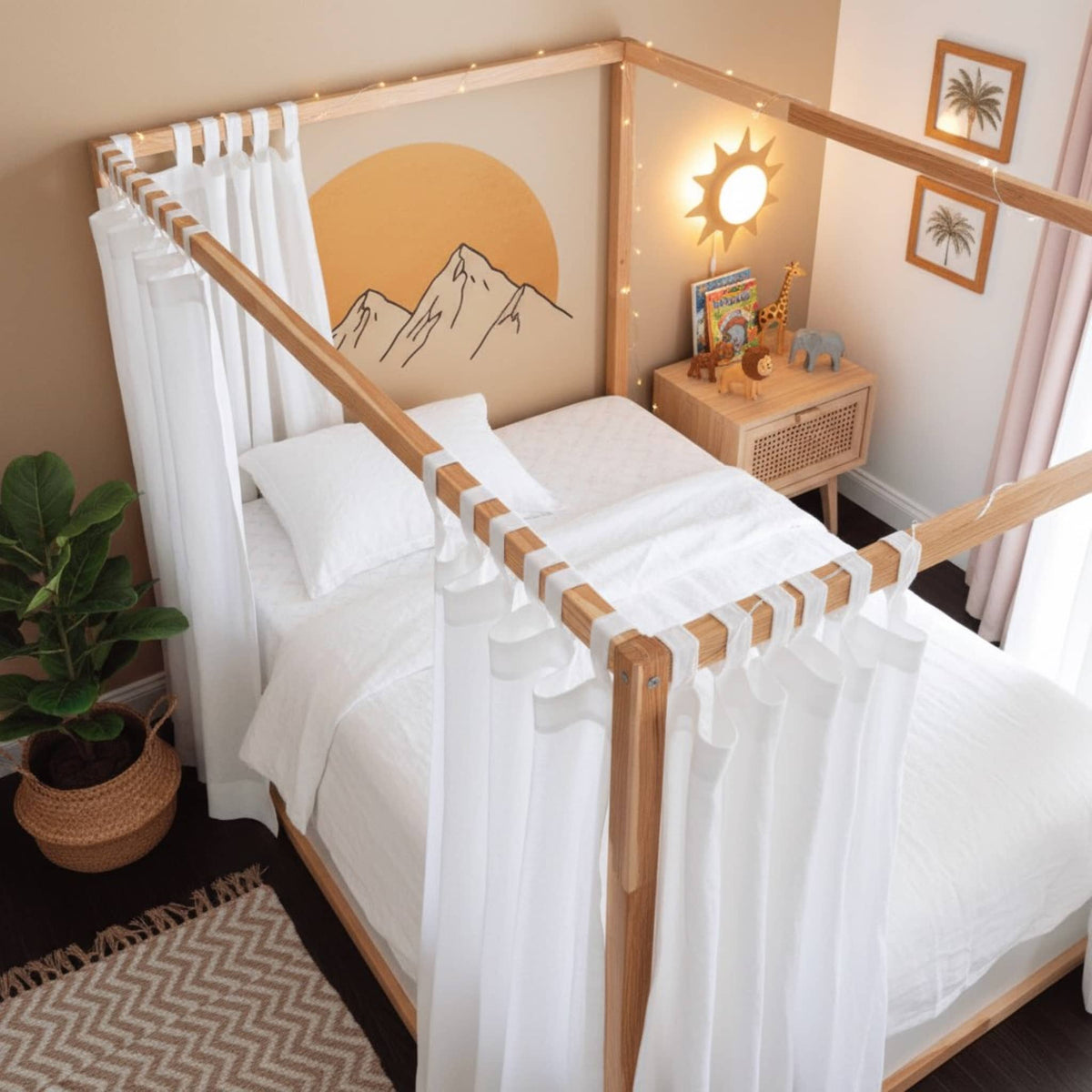 Linen Canopy Bed Curtains, Bed Canopy Curtains