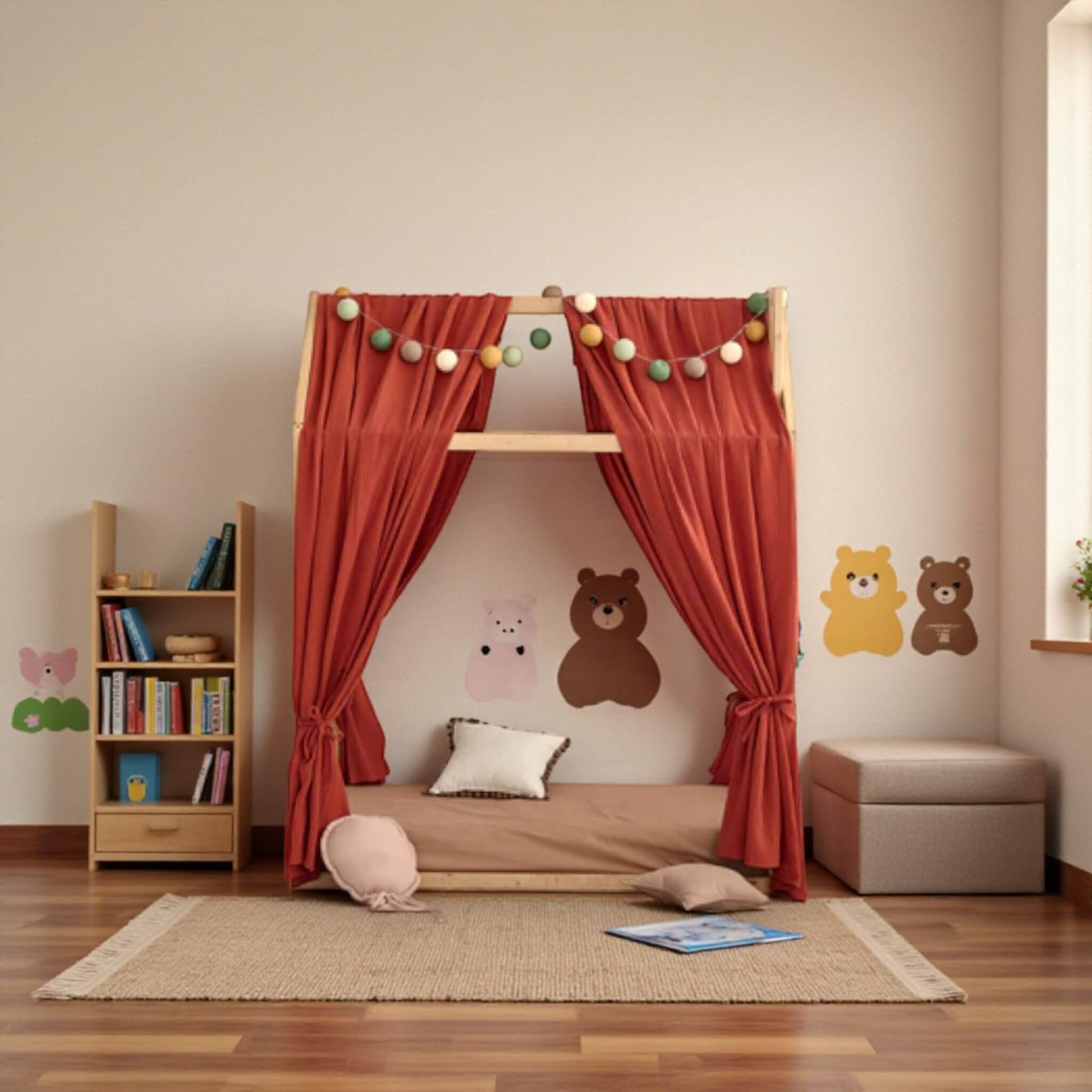 Linen Canopy Bed Curtains, Canopy Bed Curtain