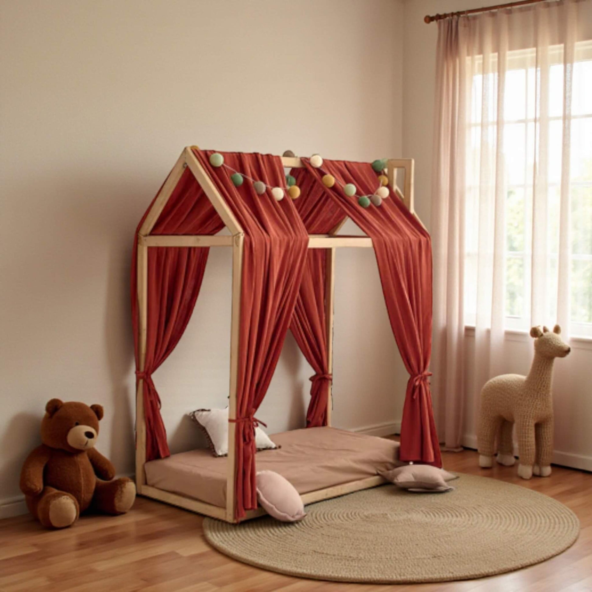 Linen Canopy Bed Curtains, Canopy Bed Curtain