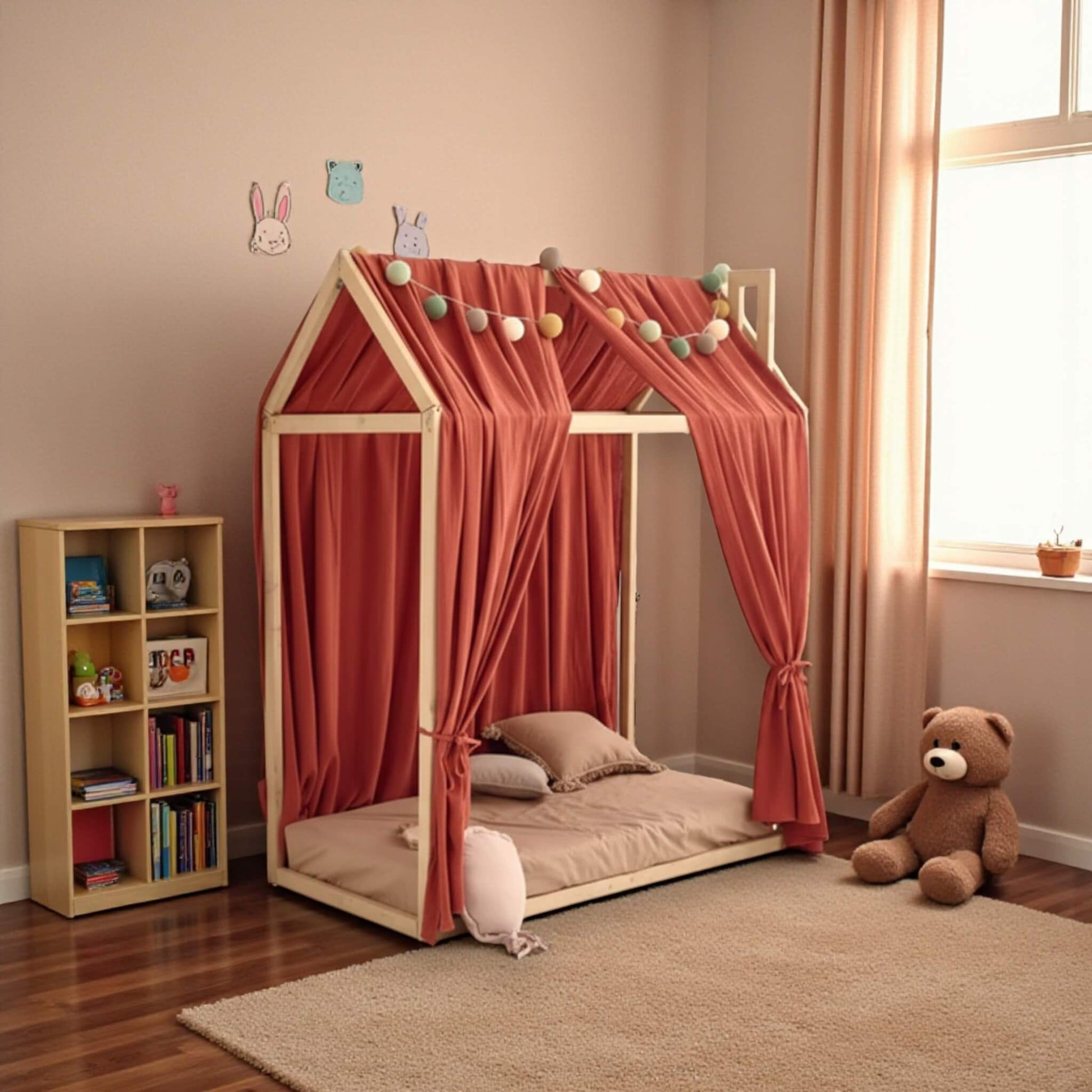 Linen Canopy Bed Curtains, Canopy Bed Curtain