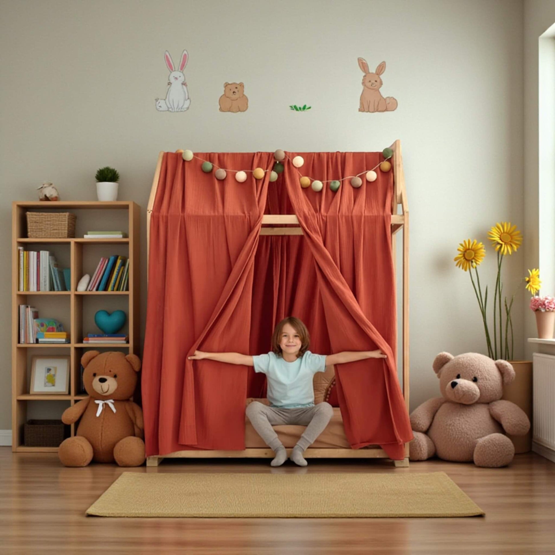 Linen Canopy Bed Curtains, Canopy Bed Curtain