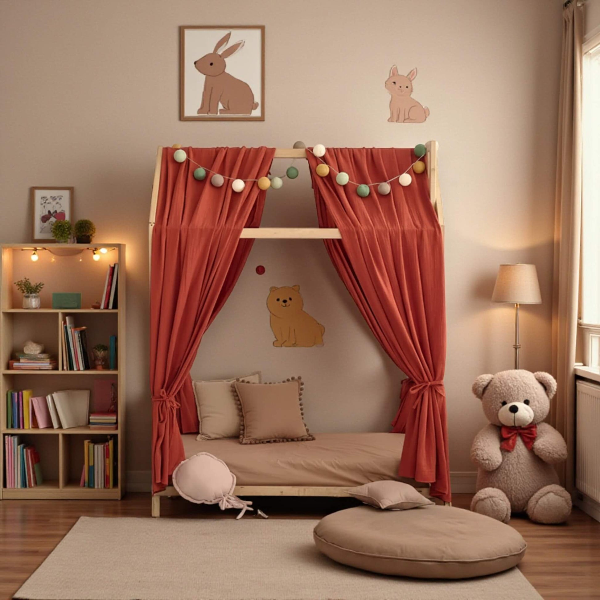 Linen Canopy Bed Curtains, Canopy Bed Curtain