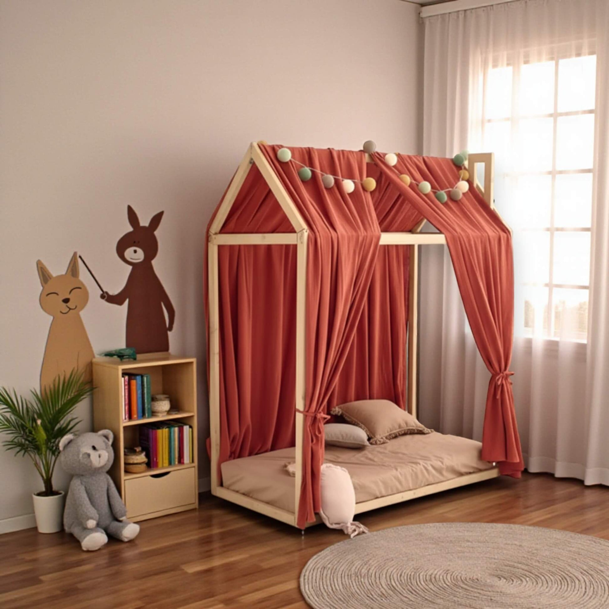 Linen Canopy Bed Curtains, Canopy Bed Curtain