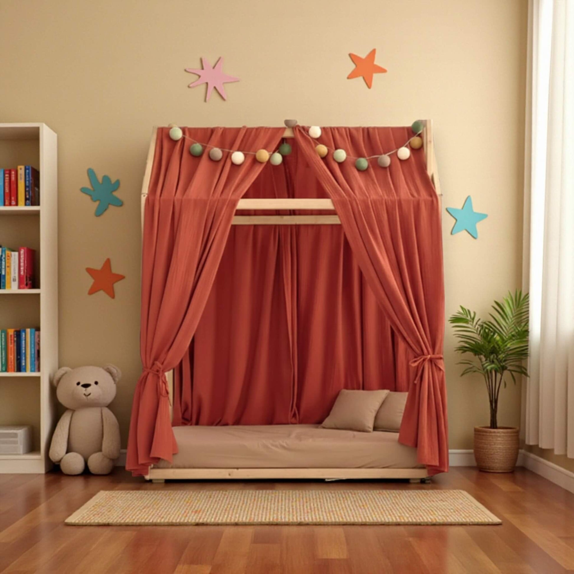 Linen Canopy Bed Curtains, Canopy Bed Curtain