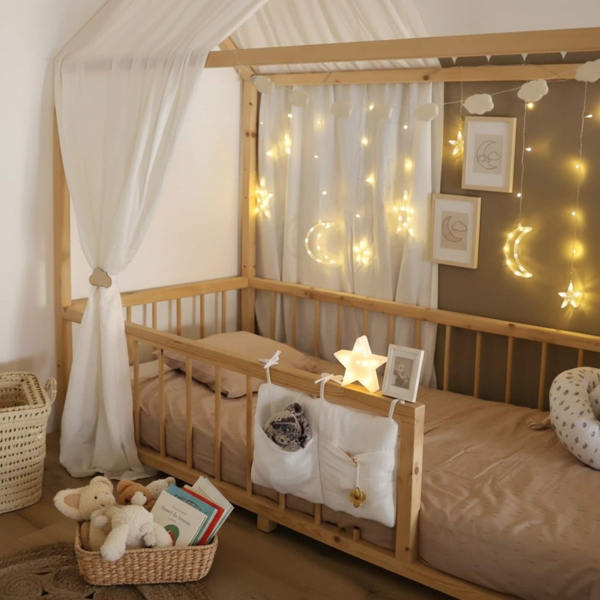 Linen Canopy Bed Curtains, House Bed Canopy