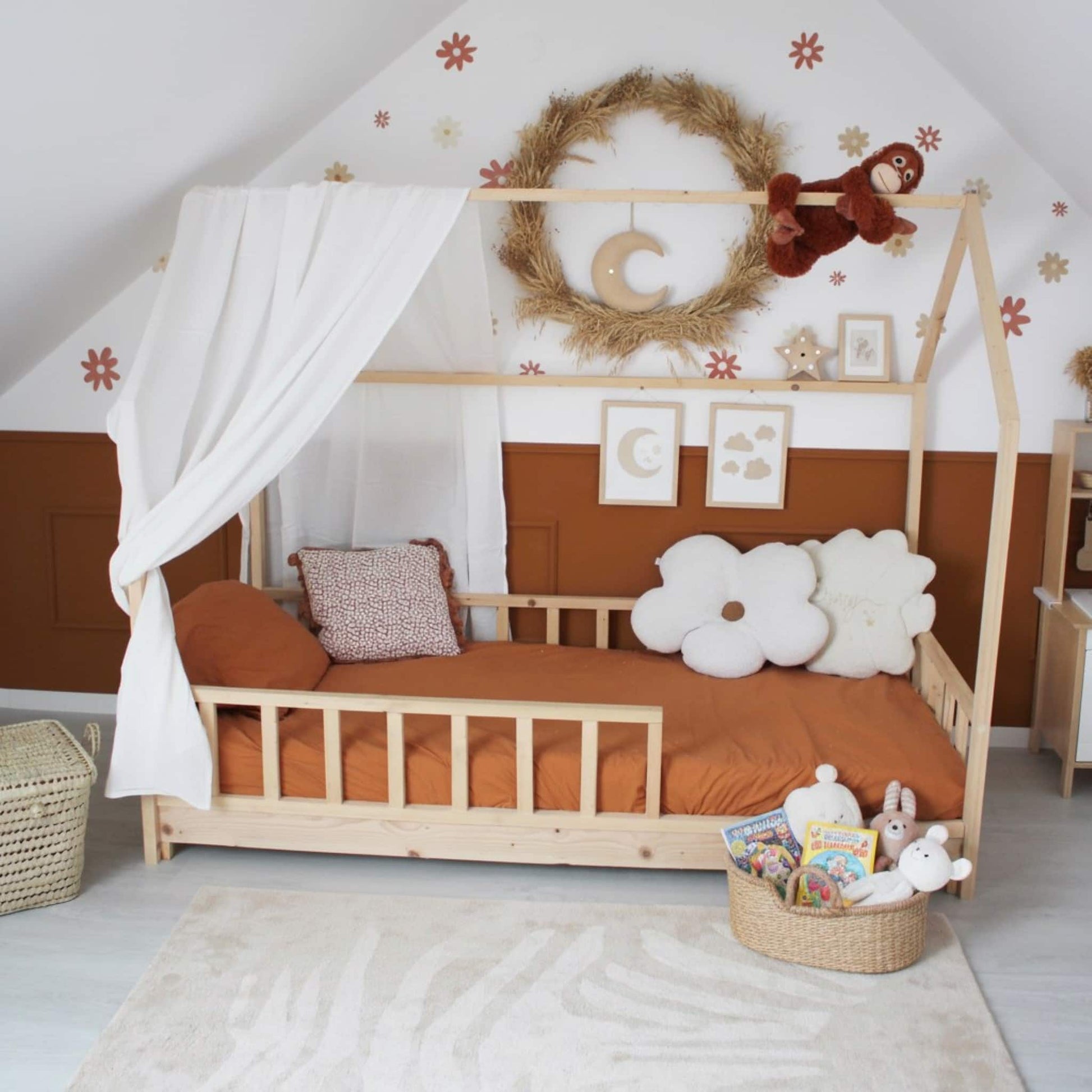 Linen Canopy Bed Curtains, House Bed Canopy