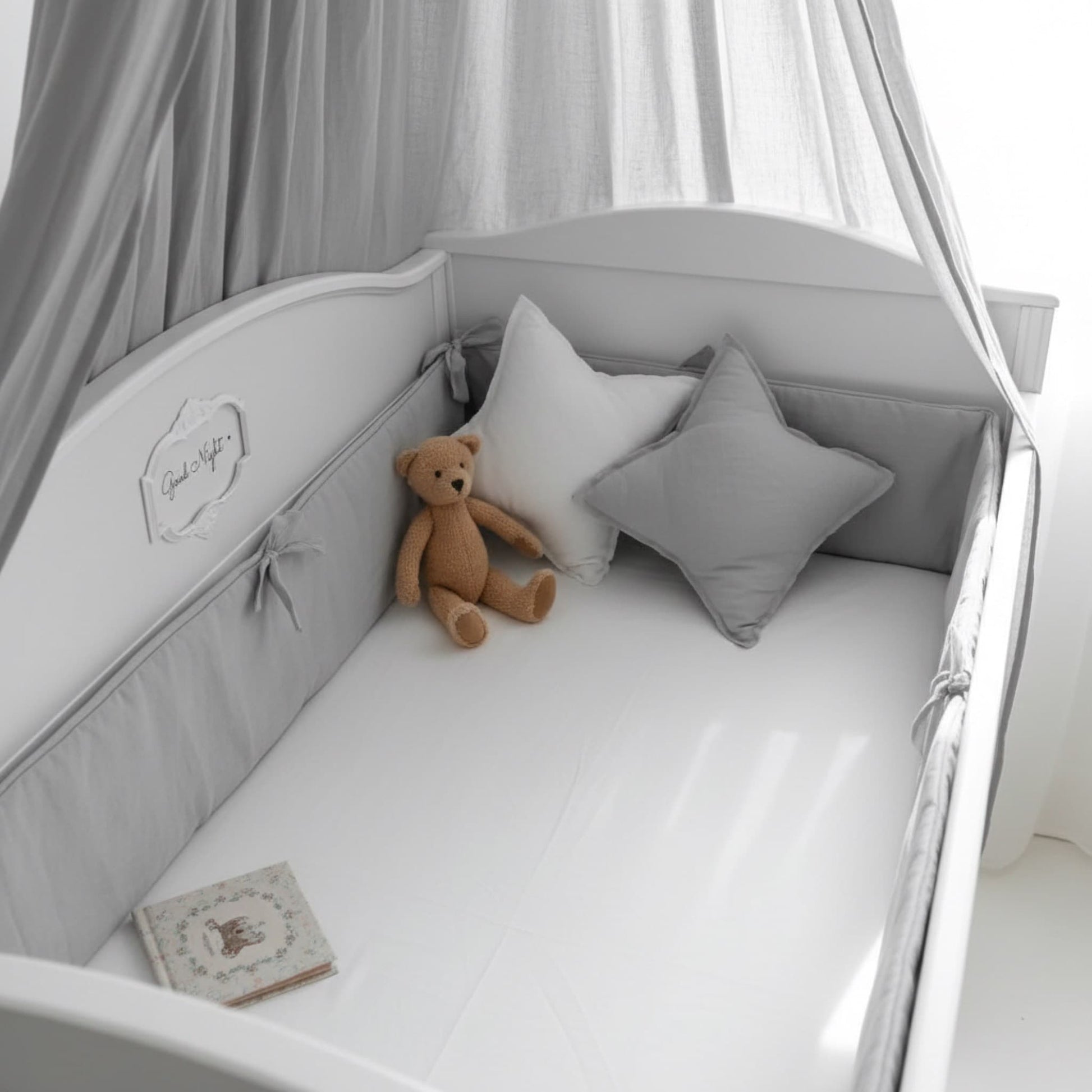 Linen Crib Bumper, Baby Crib Bumpers